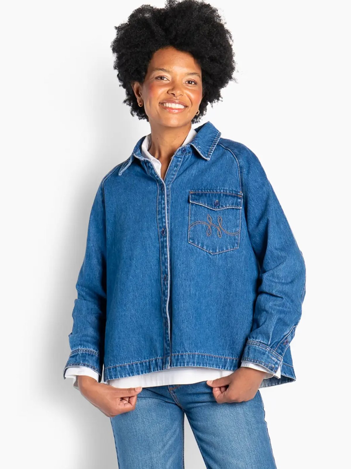 Hést Kylie Shirt Medium Wash Blue Denim