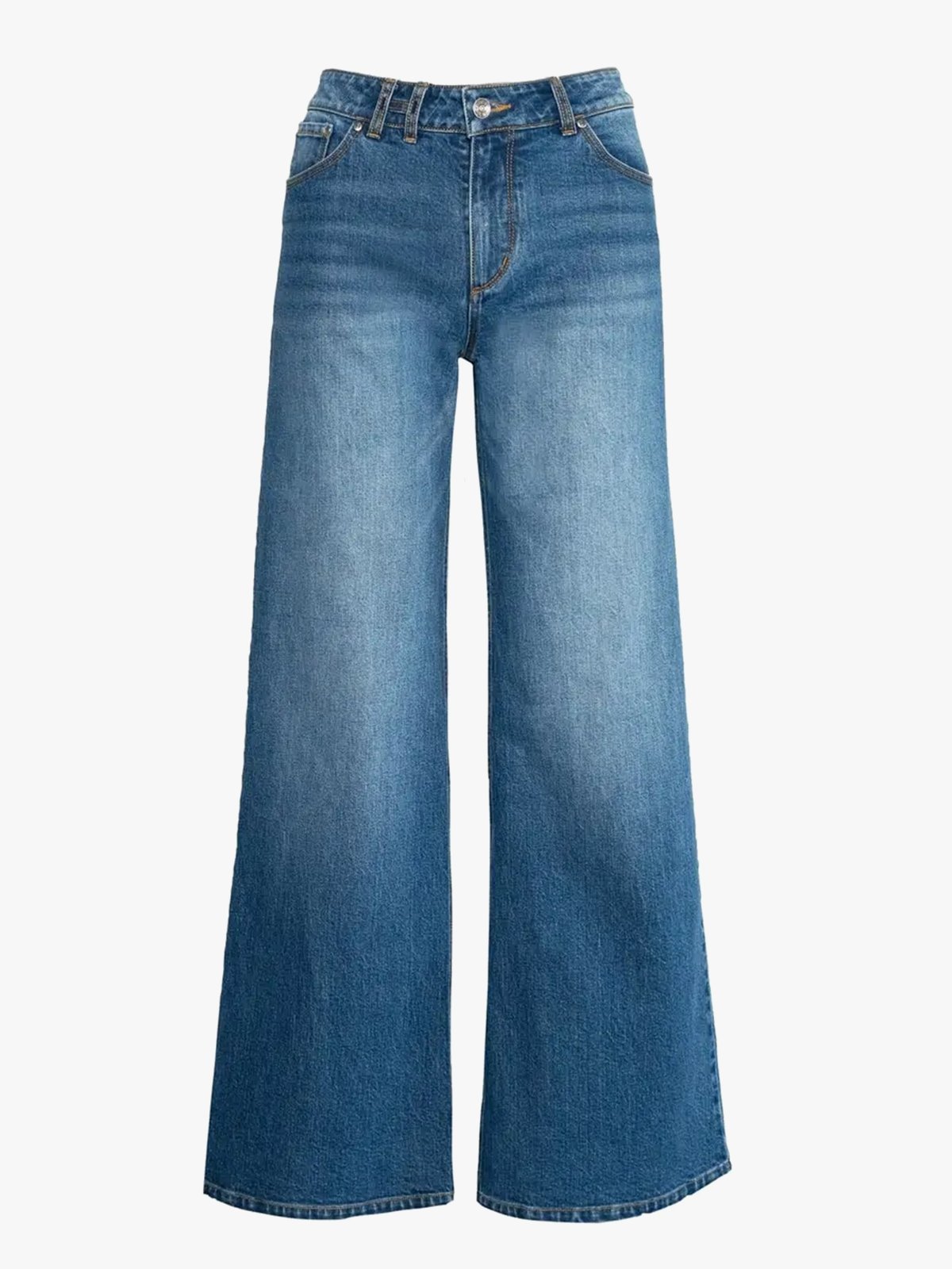 Hést Irina Wide Leg Medium Wash Blue Denim