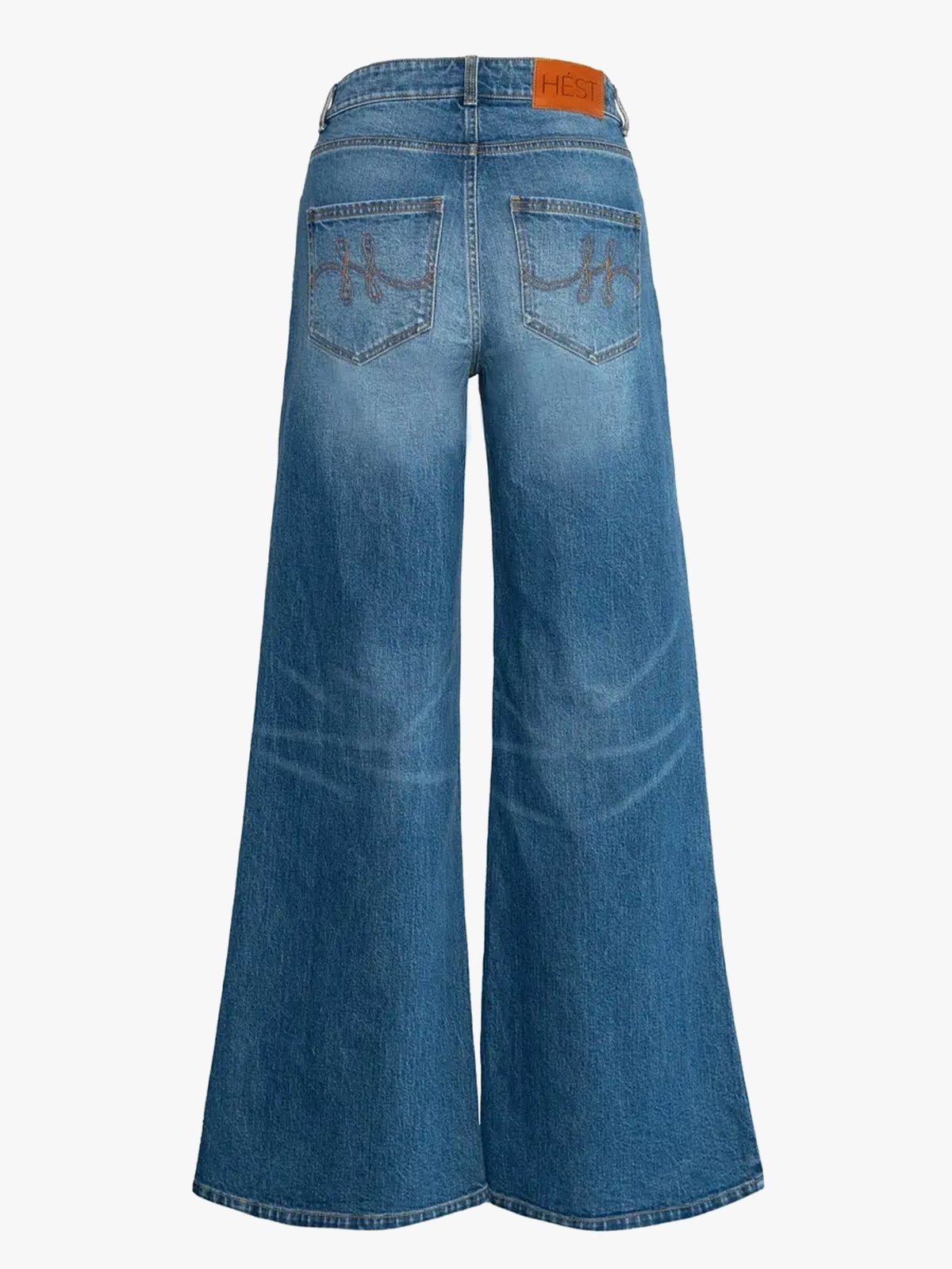 Hést Irina Wide Leg Medium Wash Blue Denim
