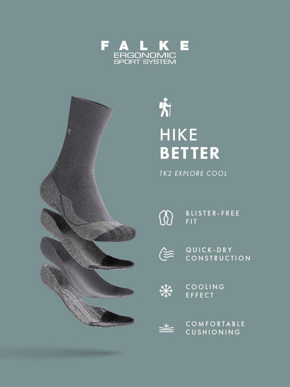 Falke Explore Cool Women Trekking Socks White