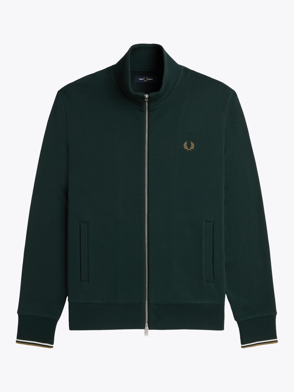 Fred Perry Zip Through Sweat Grønn