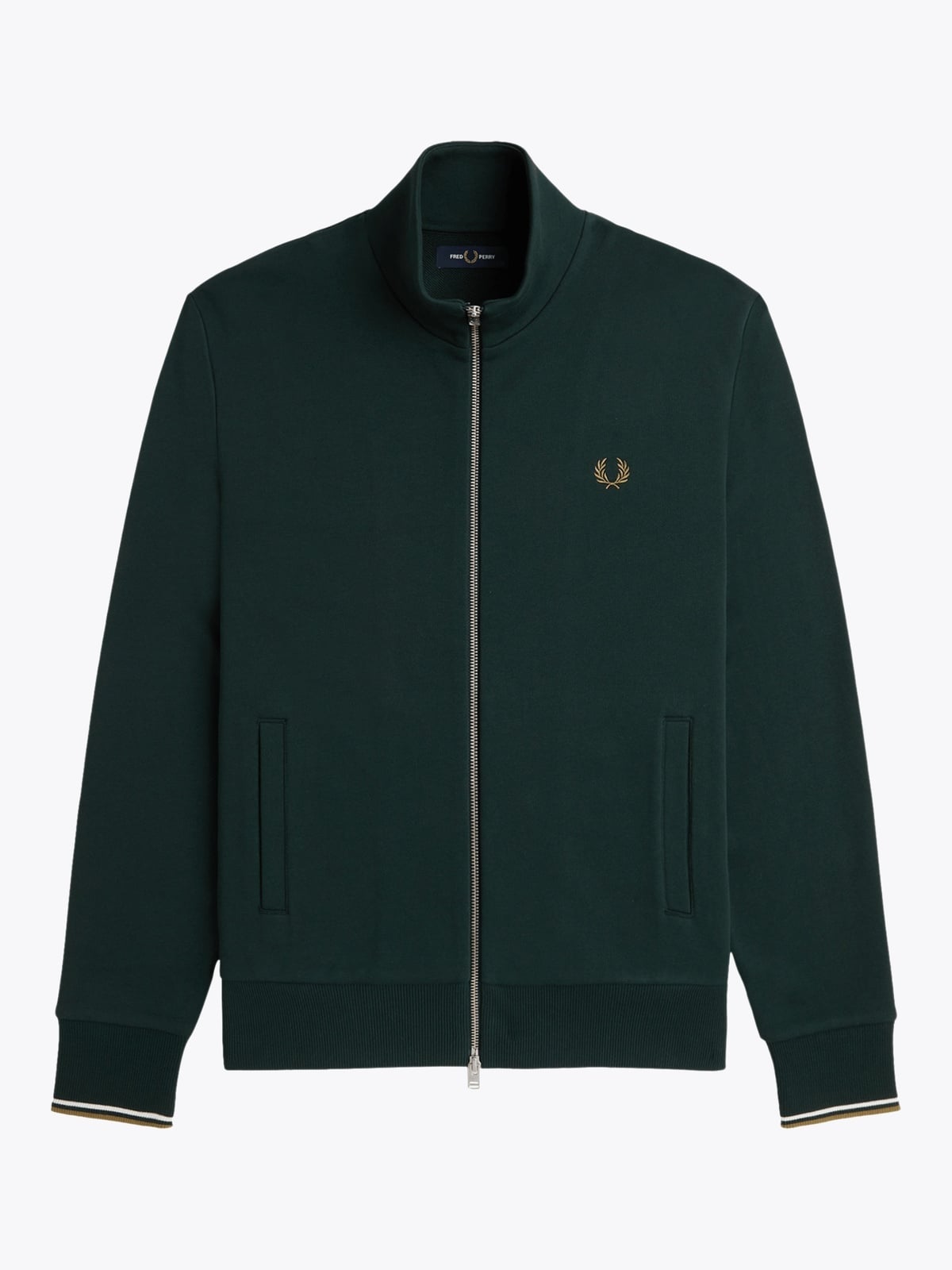 Fred Perry Zip Through Sweat Grønn