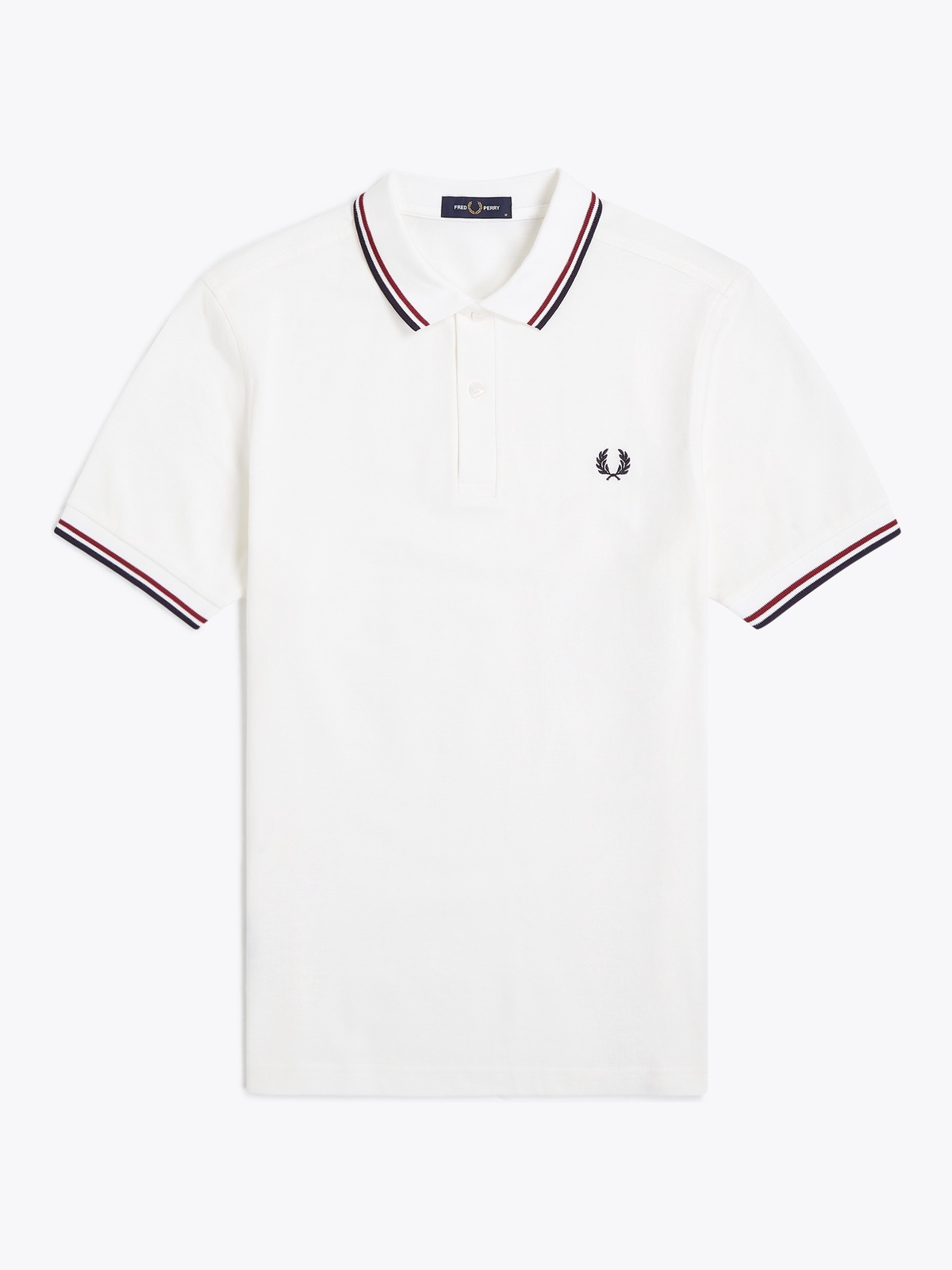 Fred Perry Twin Tipped Polo White