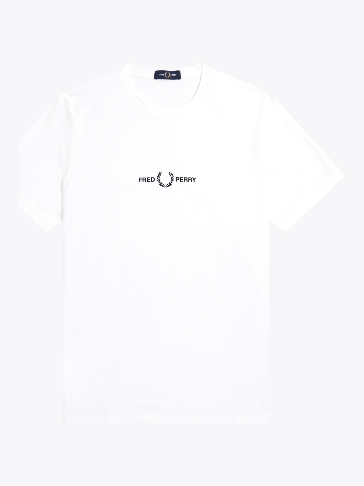 Fred Perry Embroidered Tee Hvit