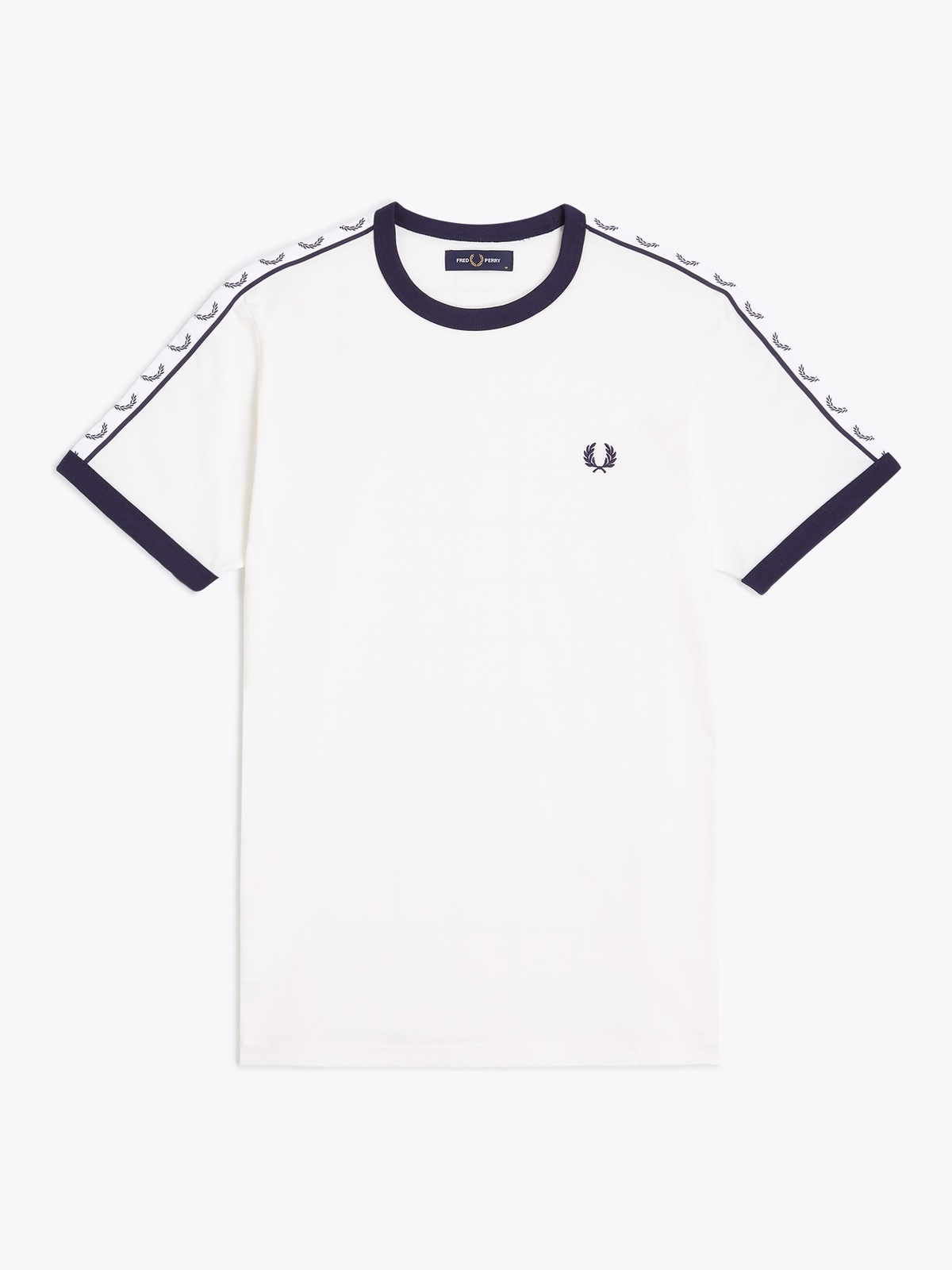 Fred Perry Taped Ringer Tee Snow White