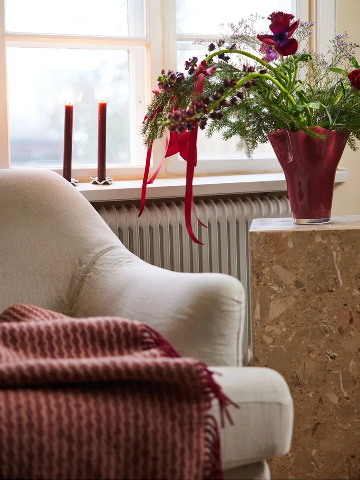 Sagaform Ulli pledd Bordeaux