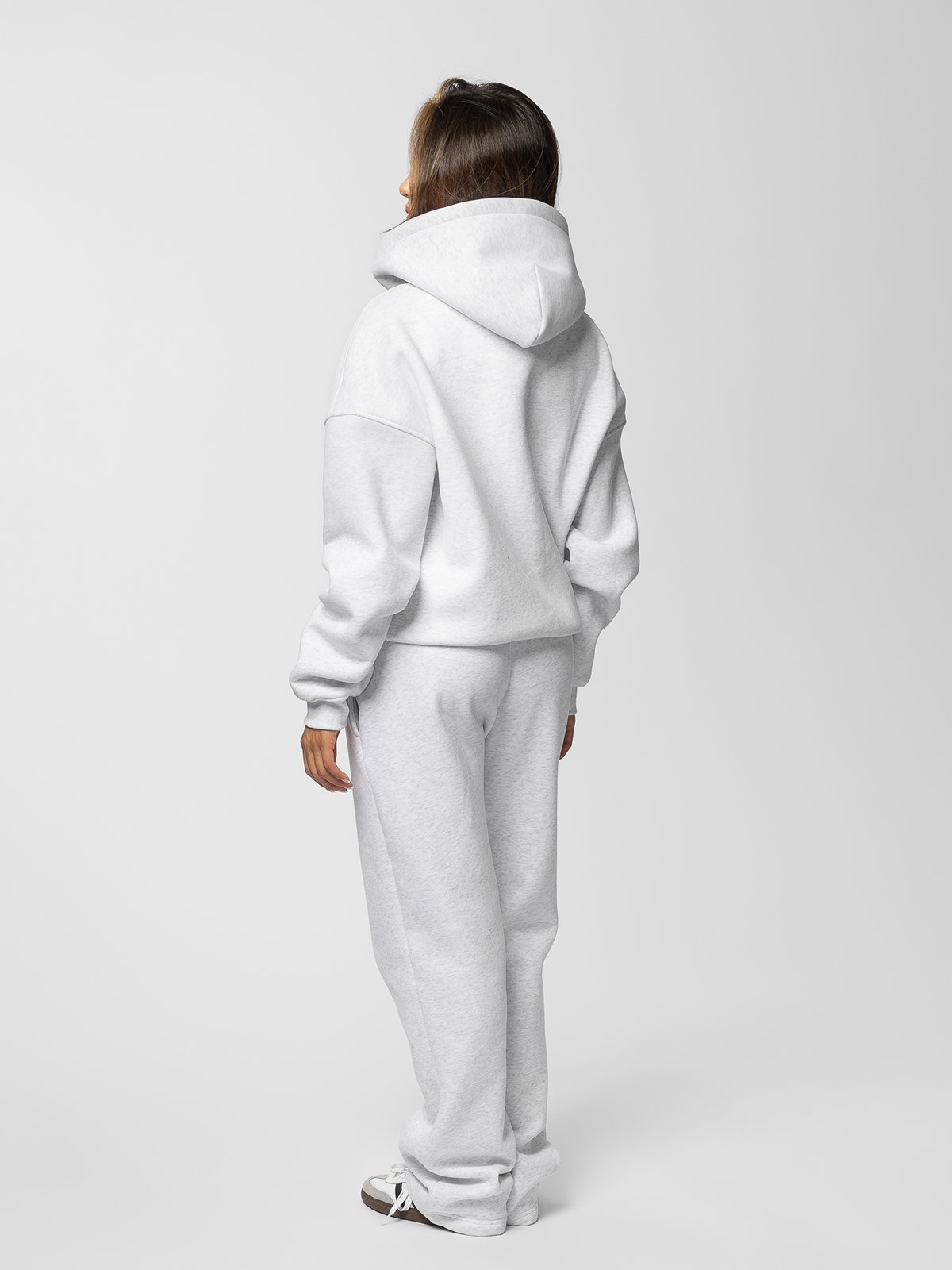 Fitberry Signature Oversized Zip Hoodie Grey