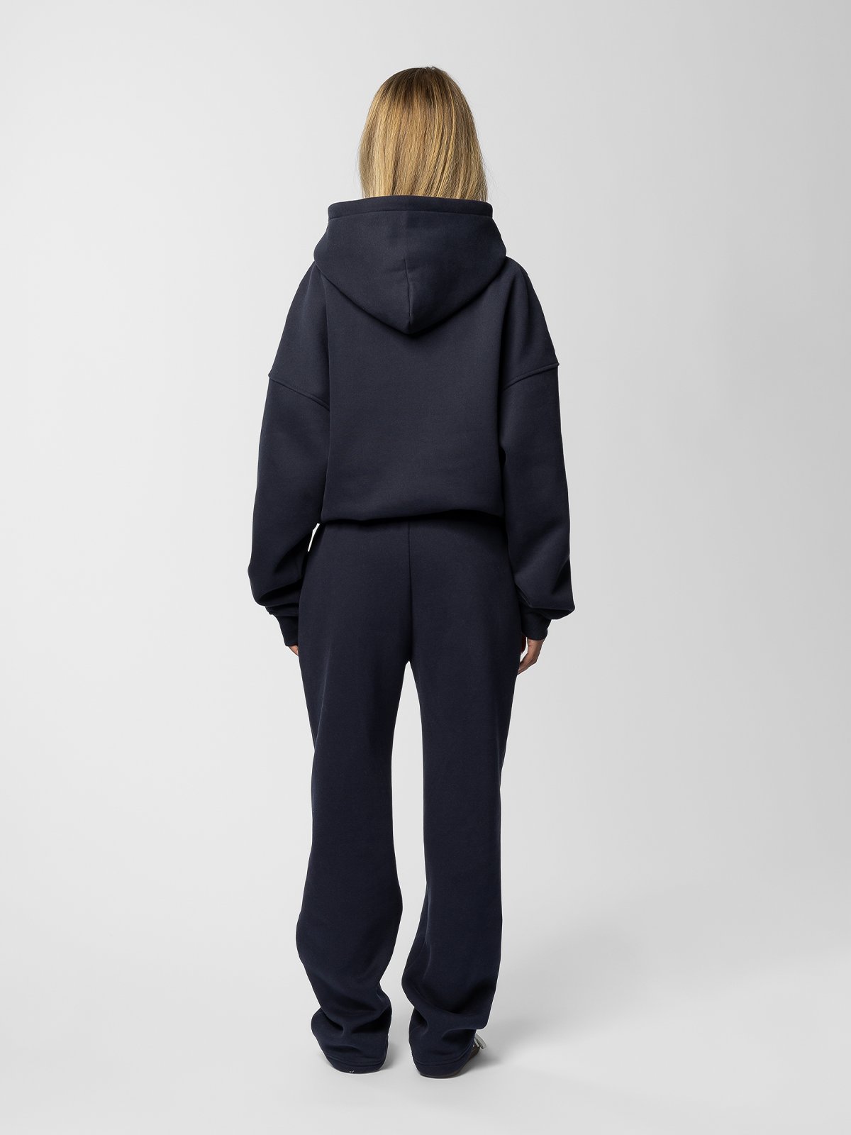 Fitberry Signature Oversized Zip Hoodie Navy