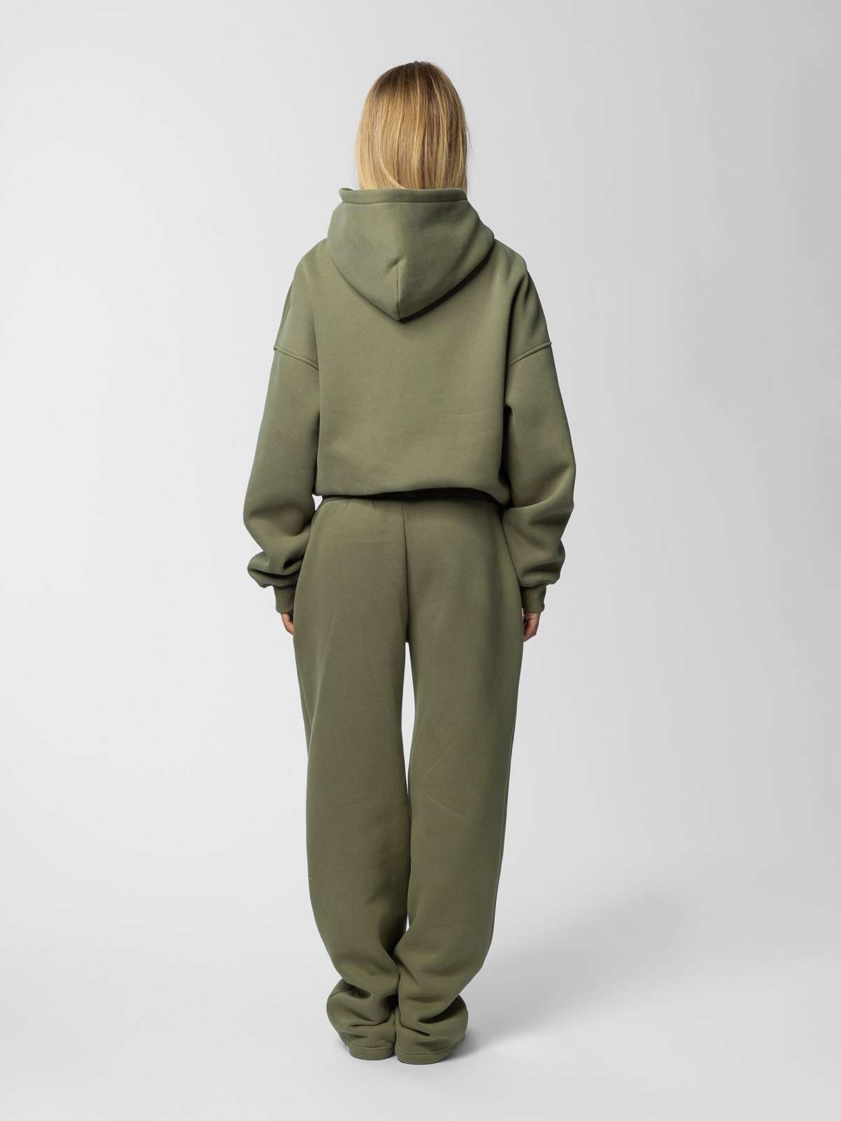 Fitberry Signature Oversized Zip Hoodie Olive