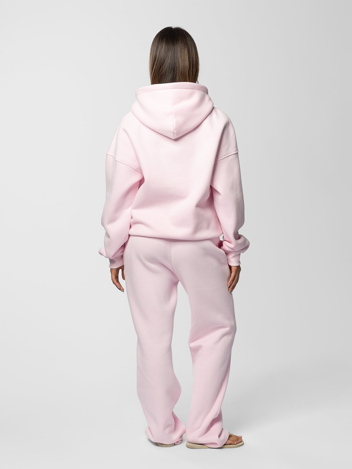 Fitberry Signature Oversized Zip Hoodie Pink