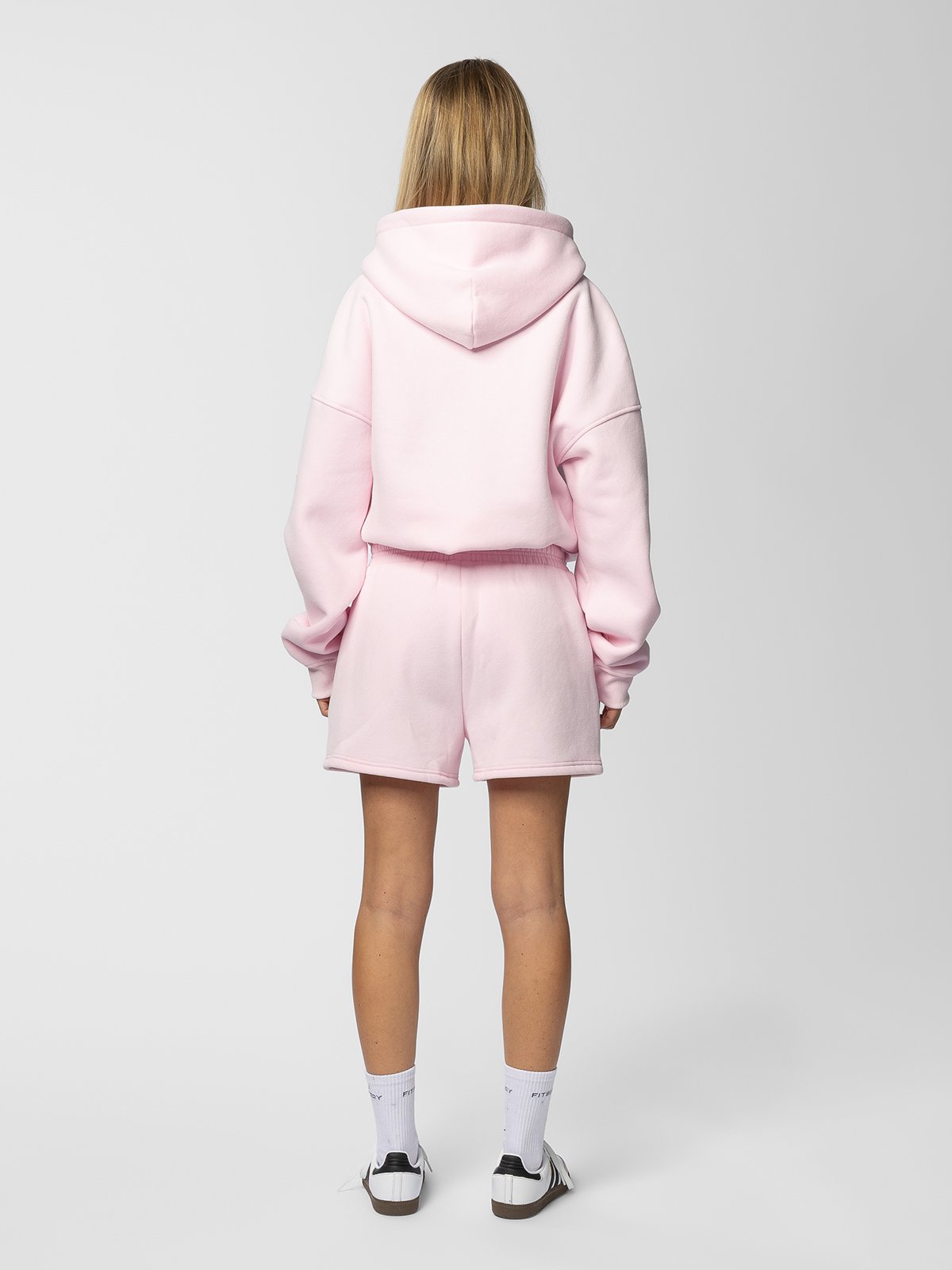 Fitberry Signature Oversized Zip Hoodie Pink