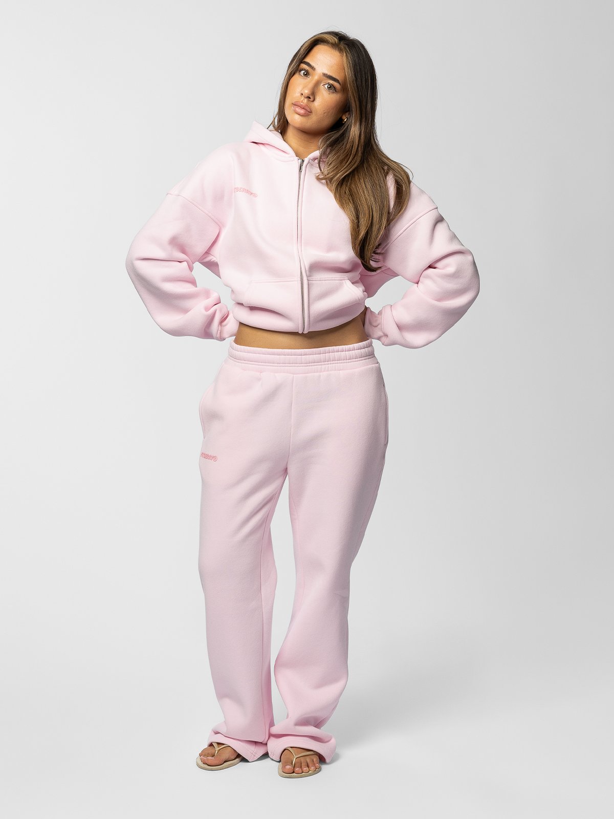 Fitberry Signature Straight Leg Joggers Pink