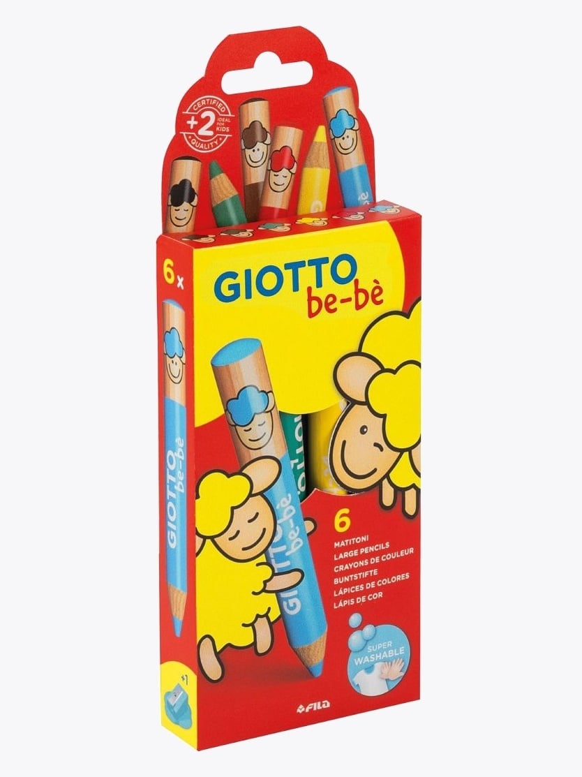 Giotto Be-Be Super Jumbo Farger 6pk Flerfarget