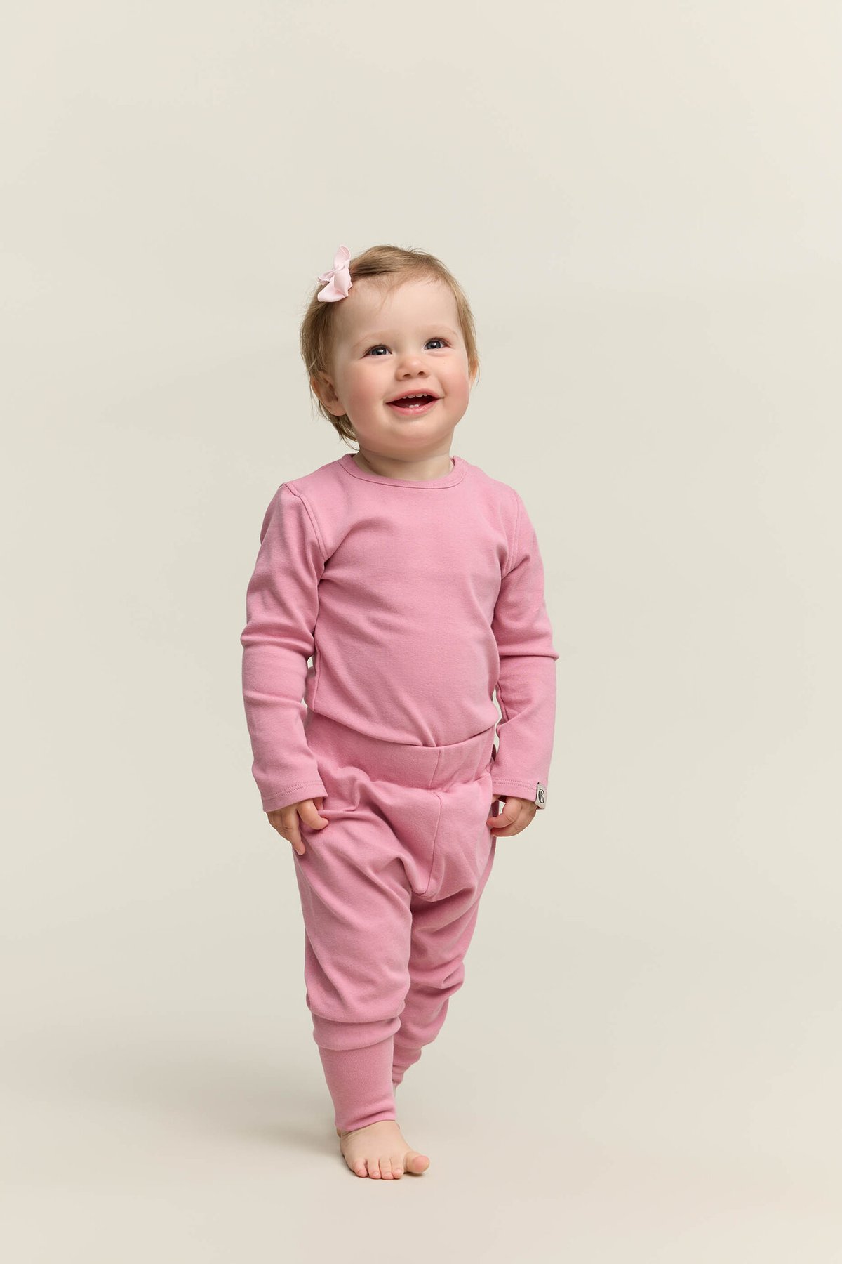 Gullkorn Villvette Baby Bukse Dus Rosa