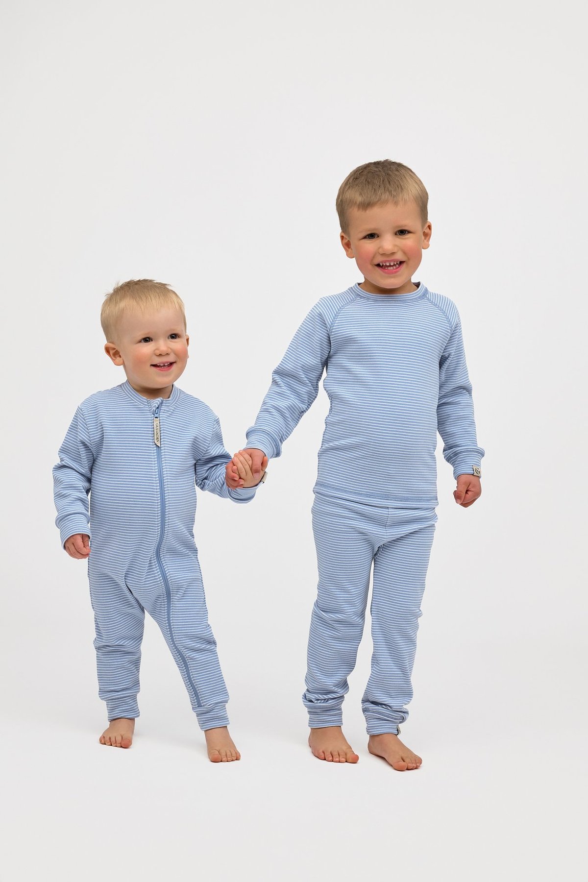 Gullkorn Cactus Babydress Lys Blå / Striper