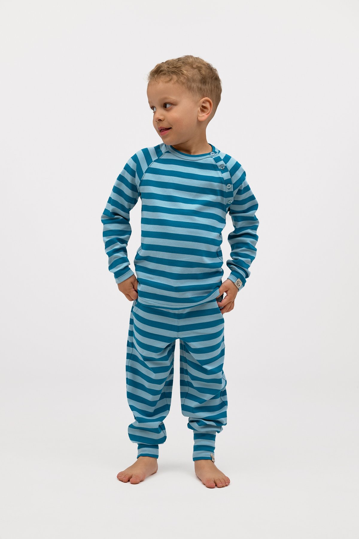 Gullkorn Villvette Long Sleeve LTD Askeblå / Striper