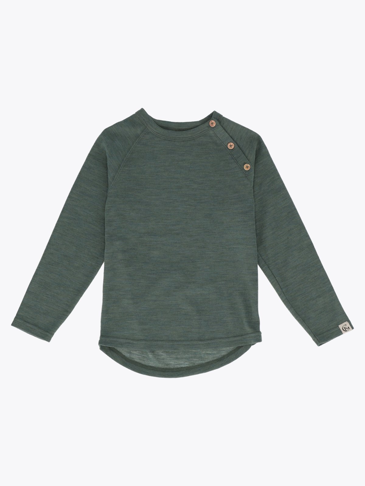 Gullkorn Villvette Ull Longsleeve Dus Grønn