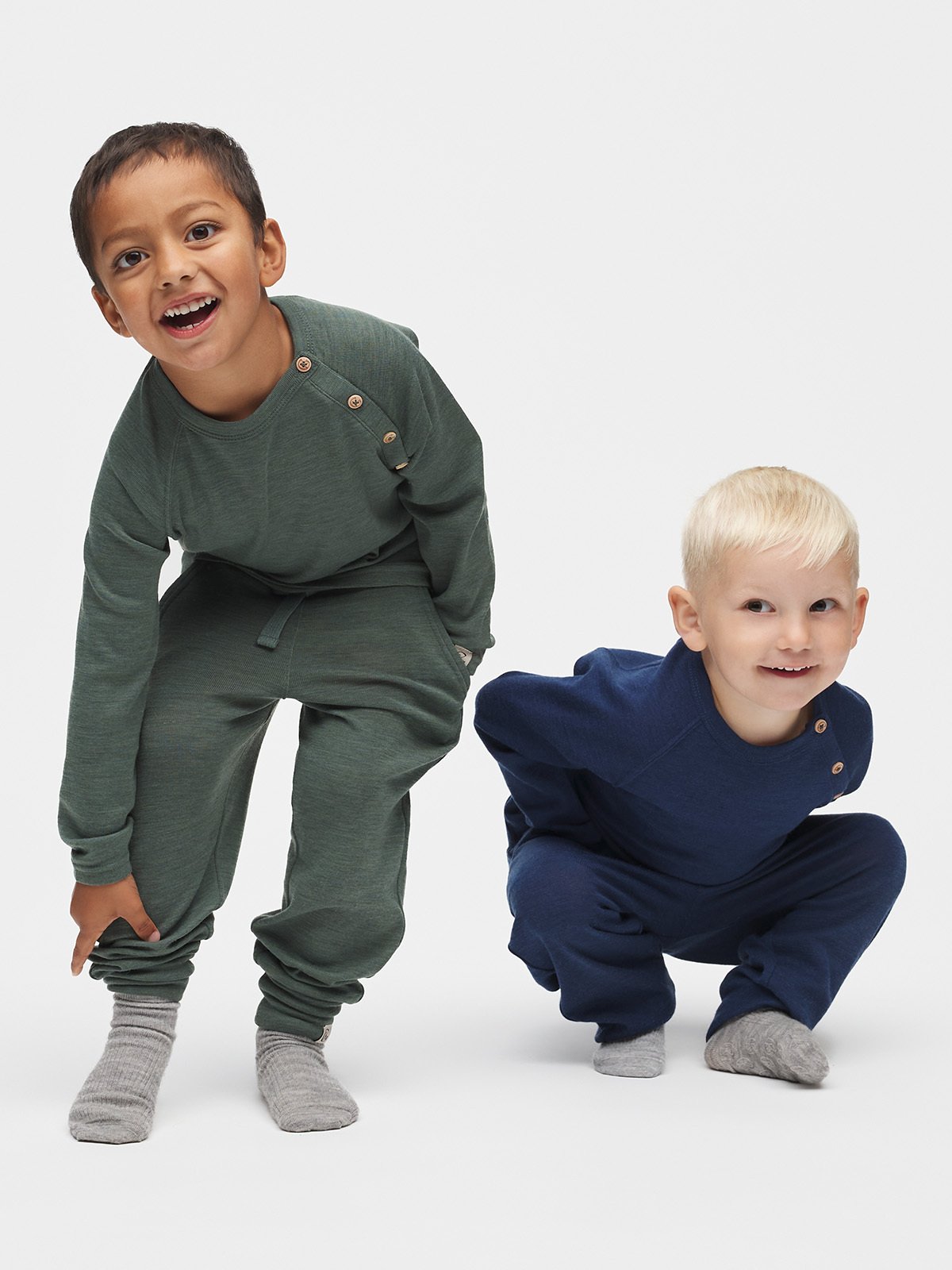 Gullkorn Villvette Ull Longsleeve Dus Grønn