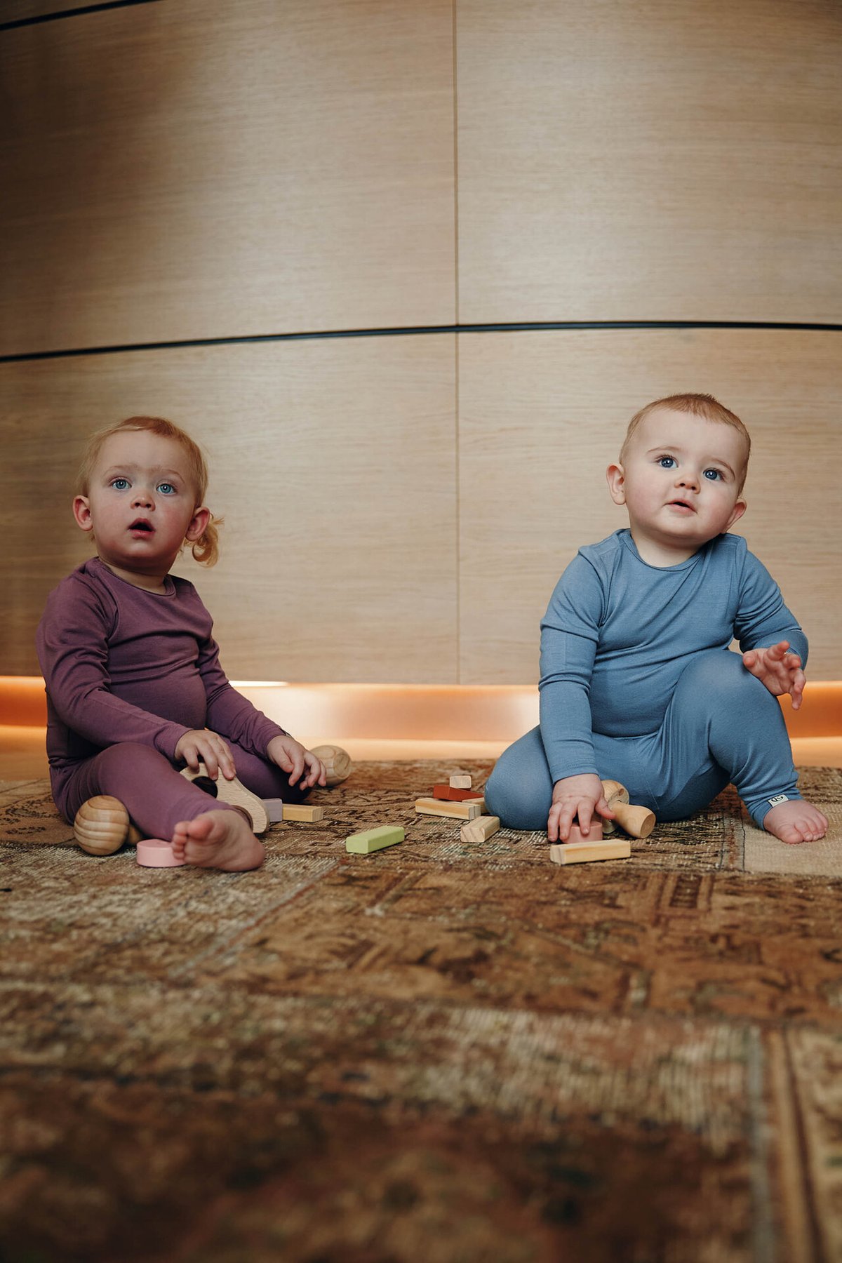 Gullkorn Vennen Baby Sett Klosterblå