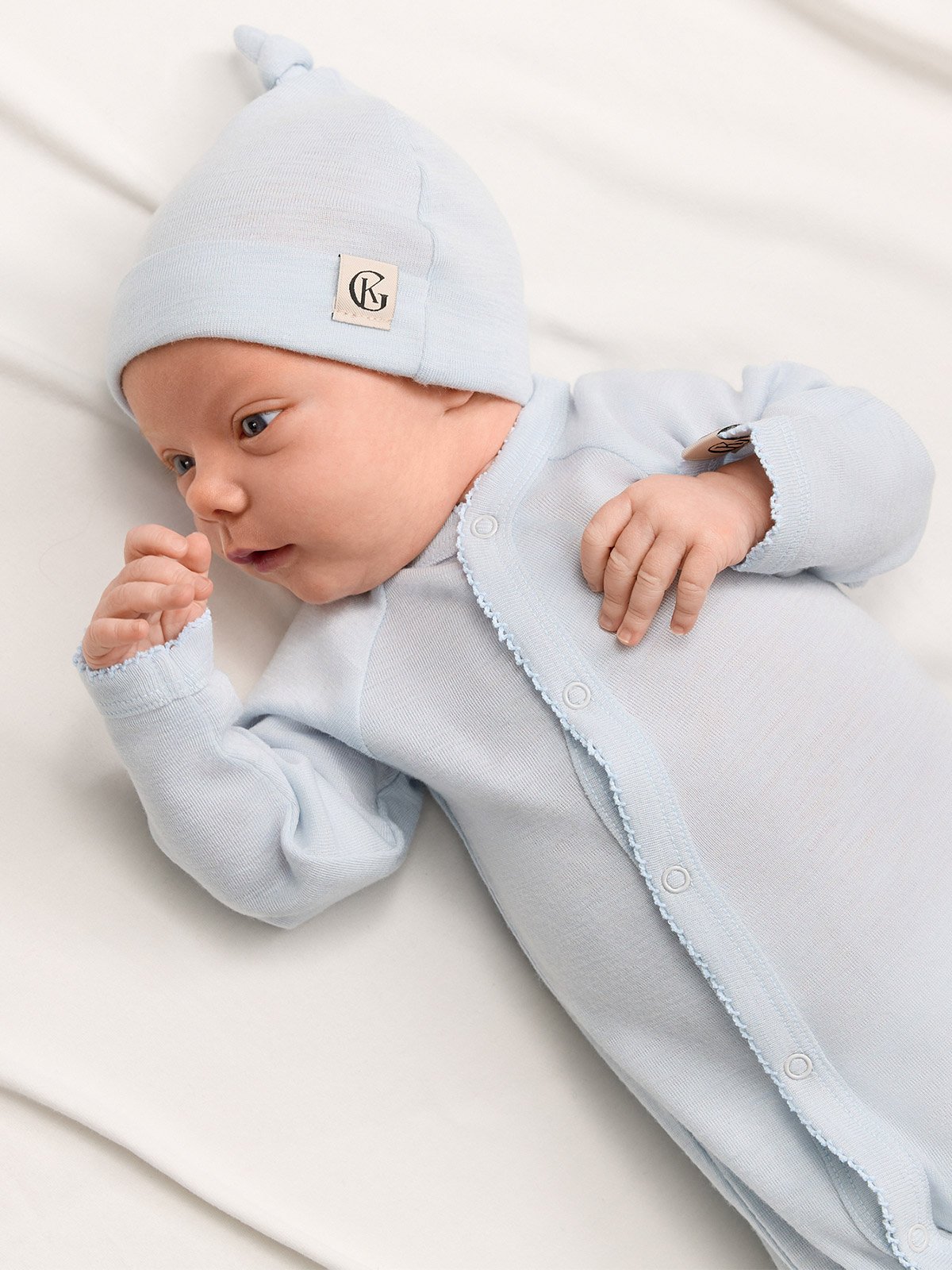 Gullkorn Vakke Ull-lue Lys Blå