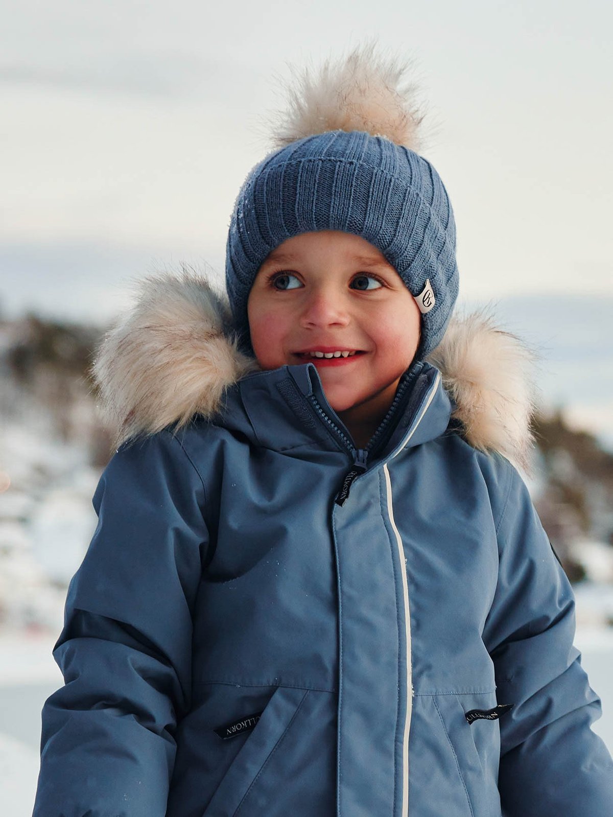 Gullkorn Marl Ull-lue Denim Blå