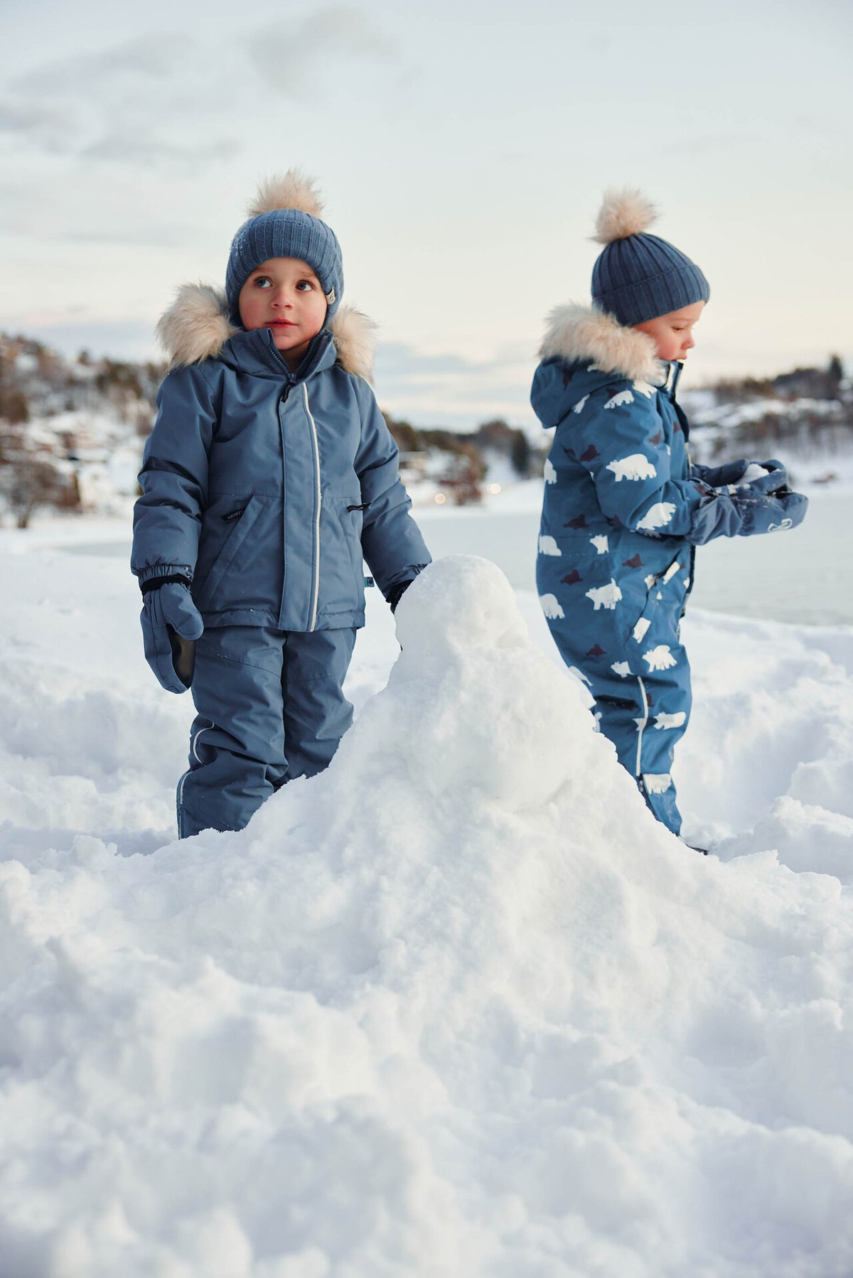 Gullkorn Marl Ull-lue Denim Blå