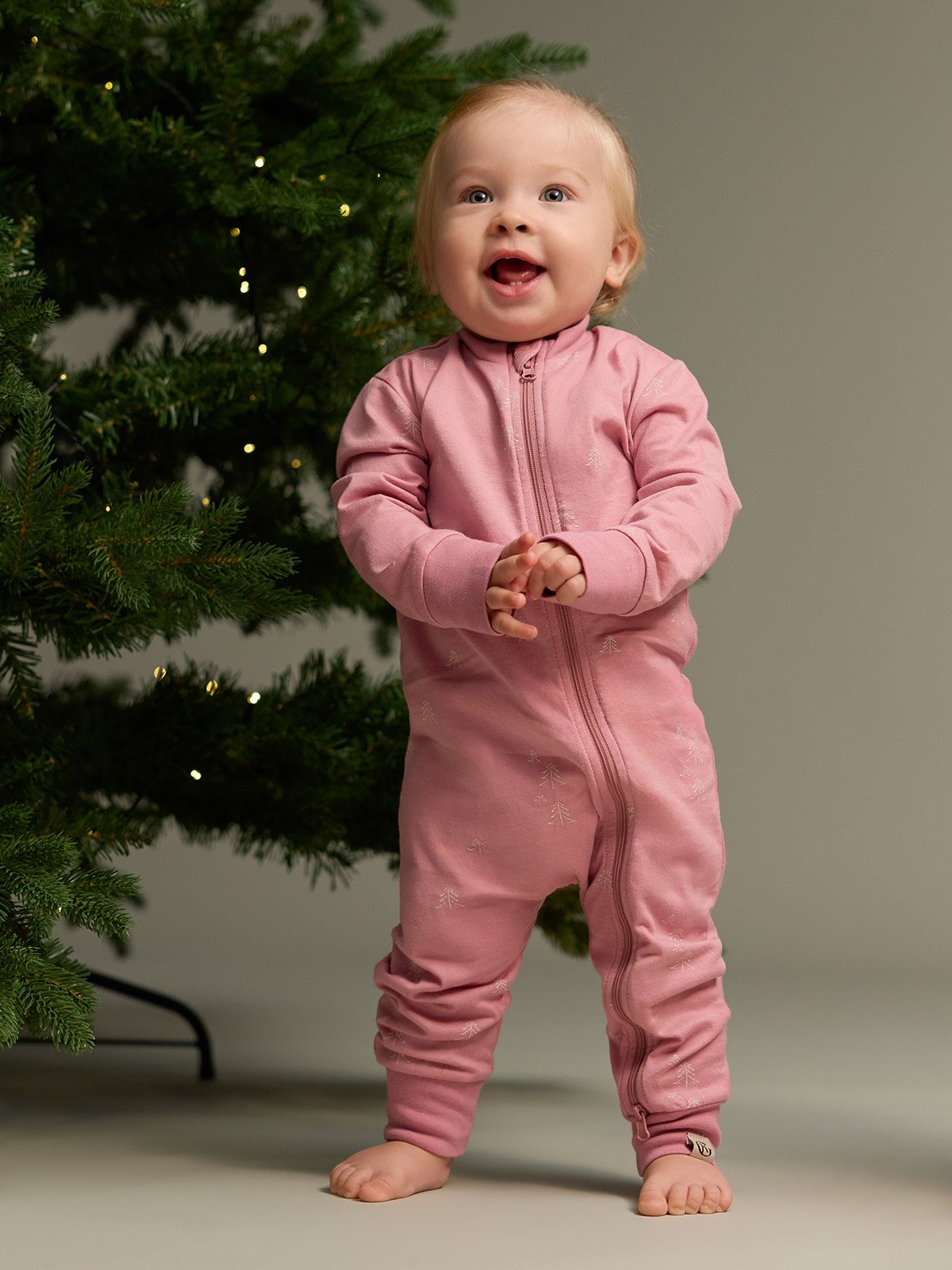 Gullkorn Pegma Babypysjamas Støvrosa