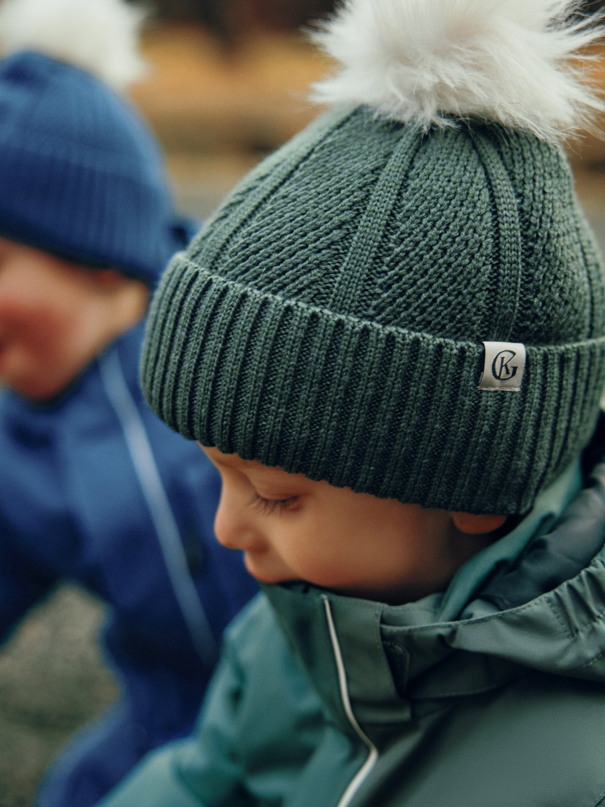 Gullkorn Gibbs Ull Lue Dyp Grønn