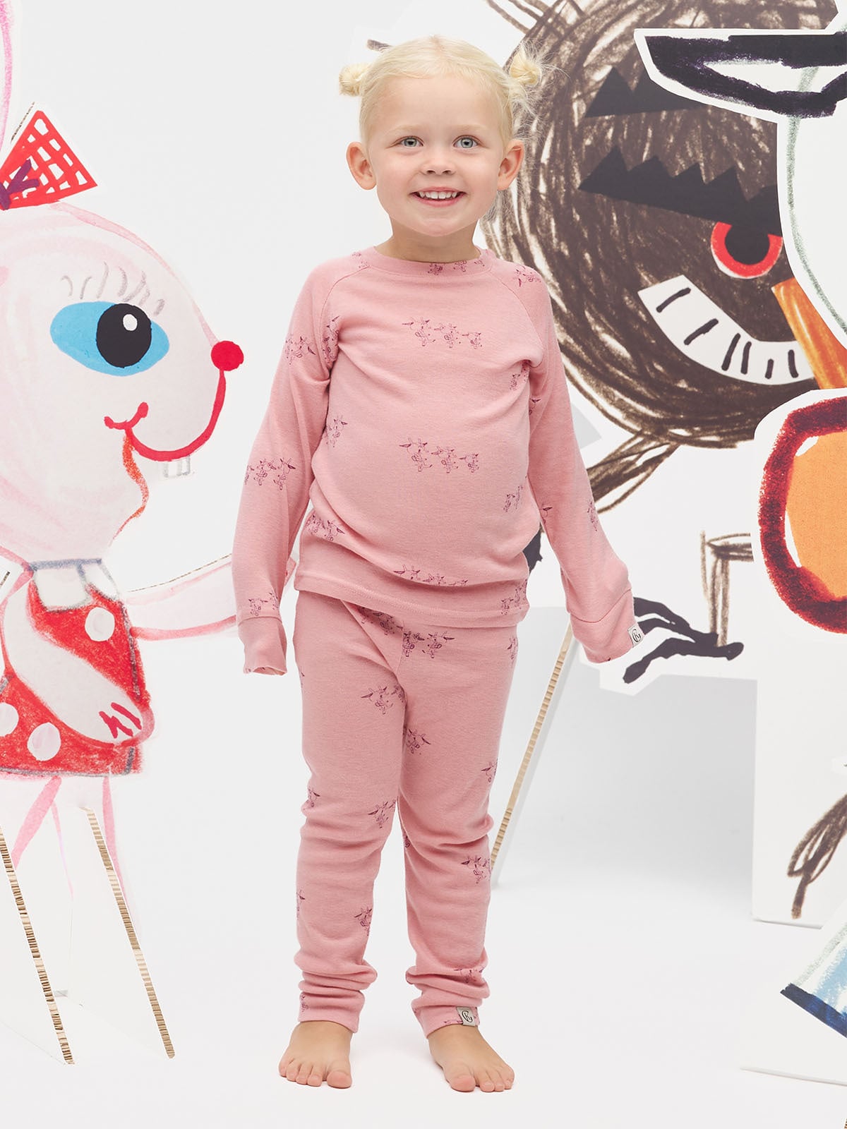 Gullkorn Bukkene Ullsett Ballerina med print