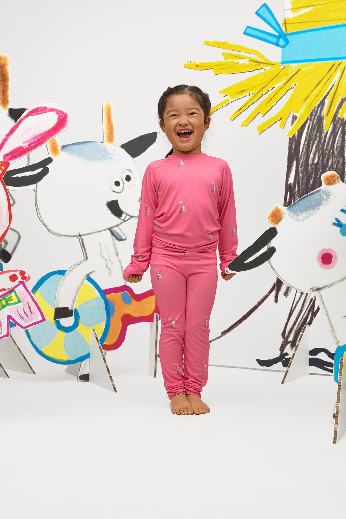 Gullkorn Bukkene Sett Rosa print