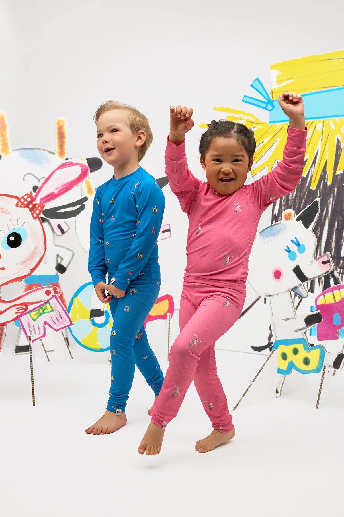 Gullkorn Bukkene Sett Rosa print