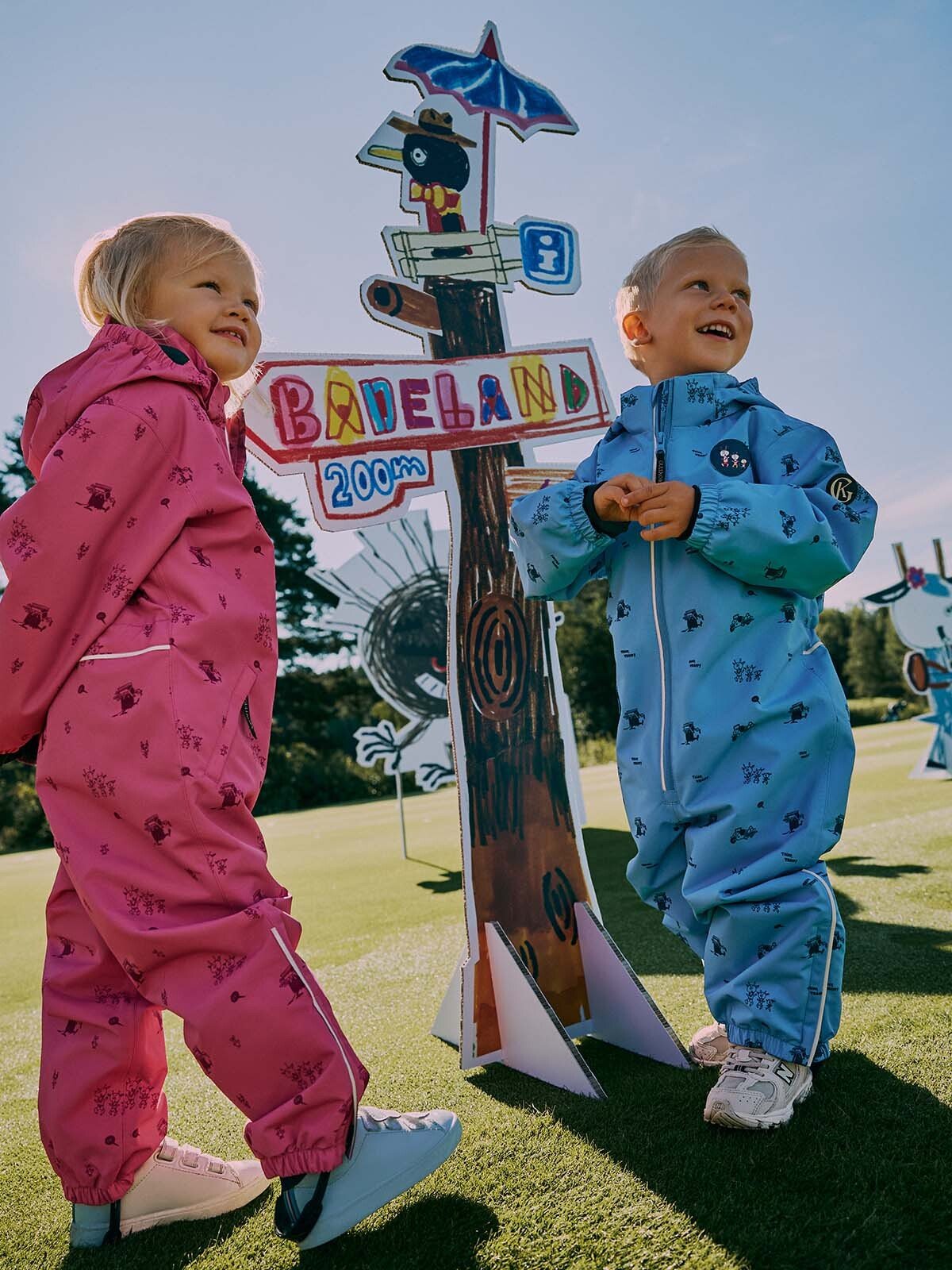 Gullkorn Bukkene Skalldress Lys Blå / Print