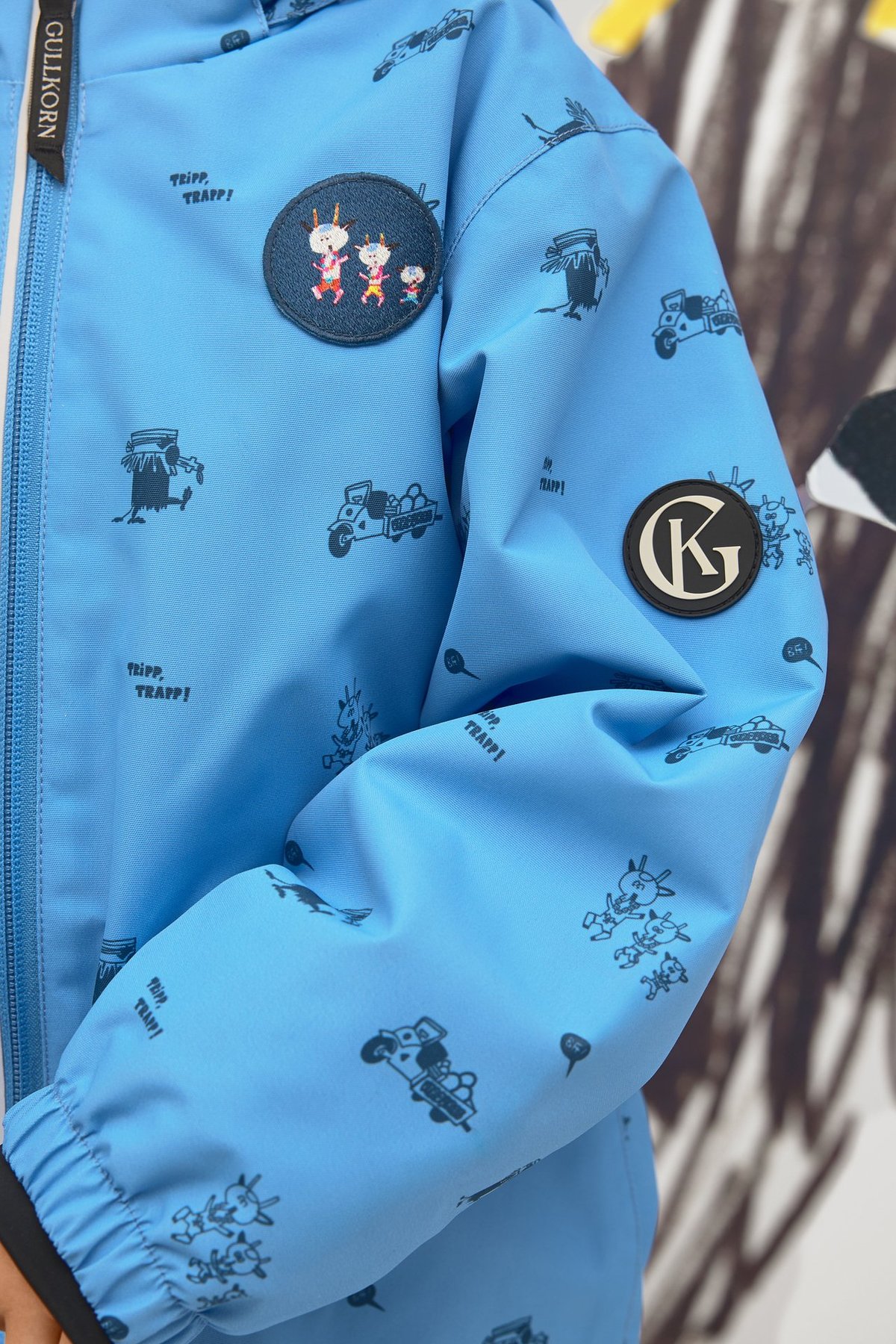 Gullkorn Bukkene Skalldress Lys Blå / Print