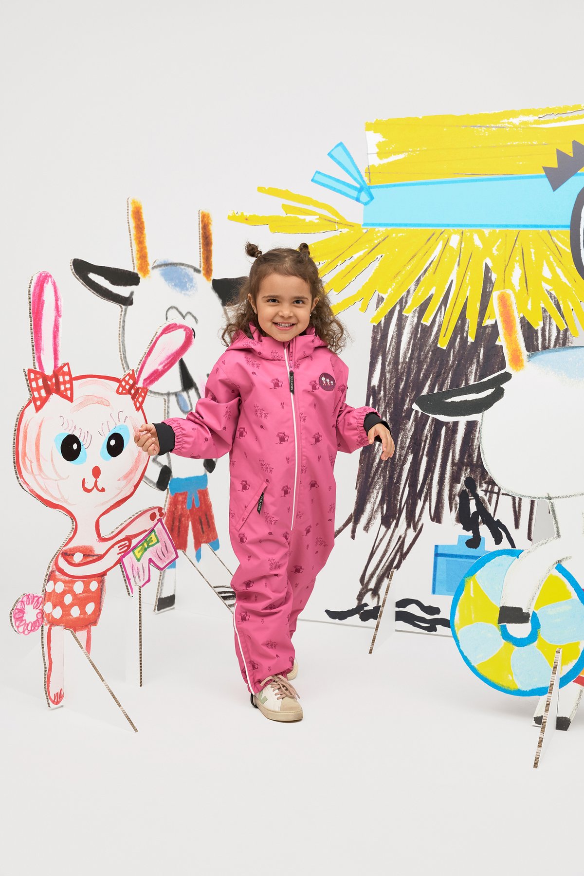 Gullkorn Bukkene Skalldress Varm Rosa / Print