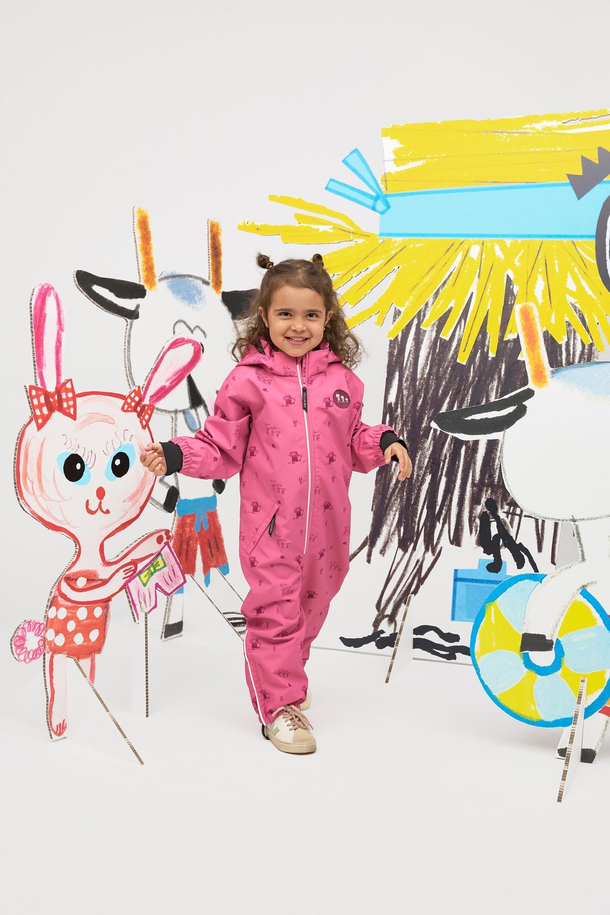 Gullkorn Bukkene Skalldress Varm Rosa / Print