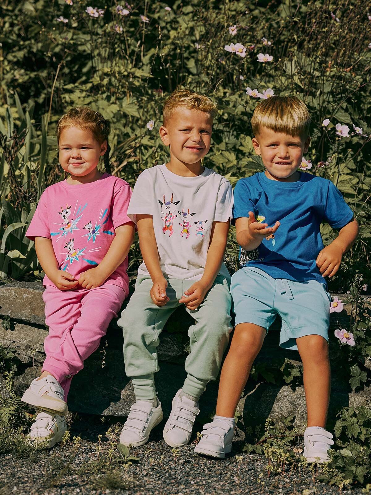 Gullkorn Bukkene T-Skjorte Blå / Print