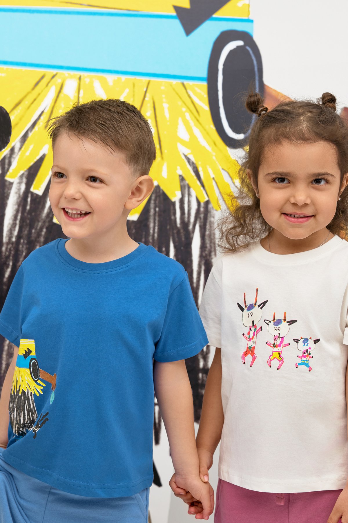 Gullkorn Bukkene T-Skjorte Blå / Print