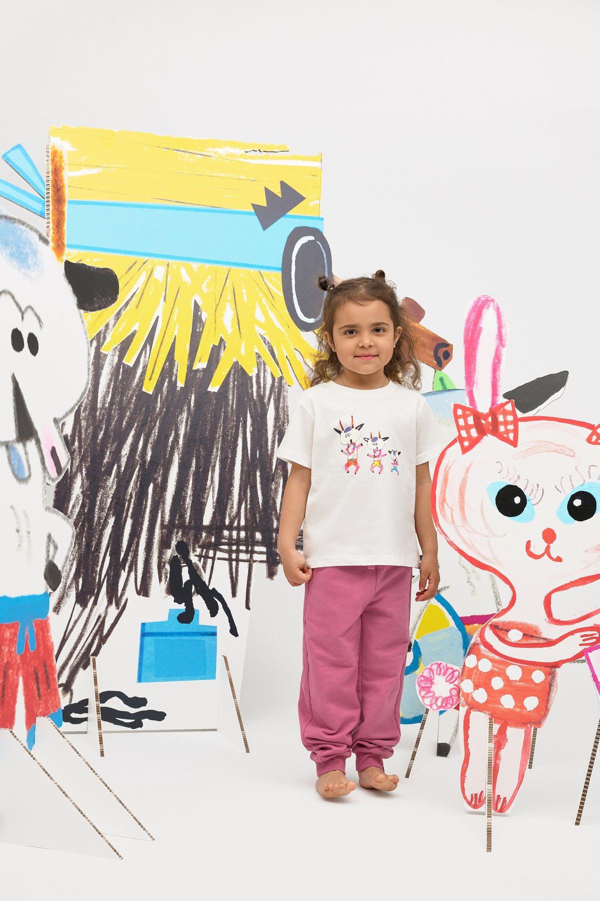 Gullkorn Bukkene T-Skjorte Hvit / Print