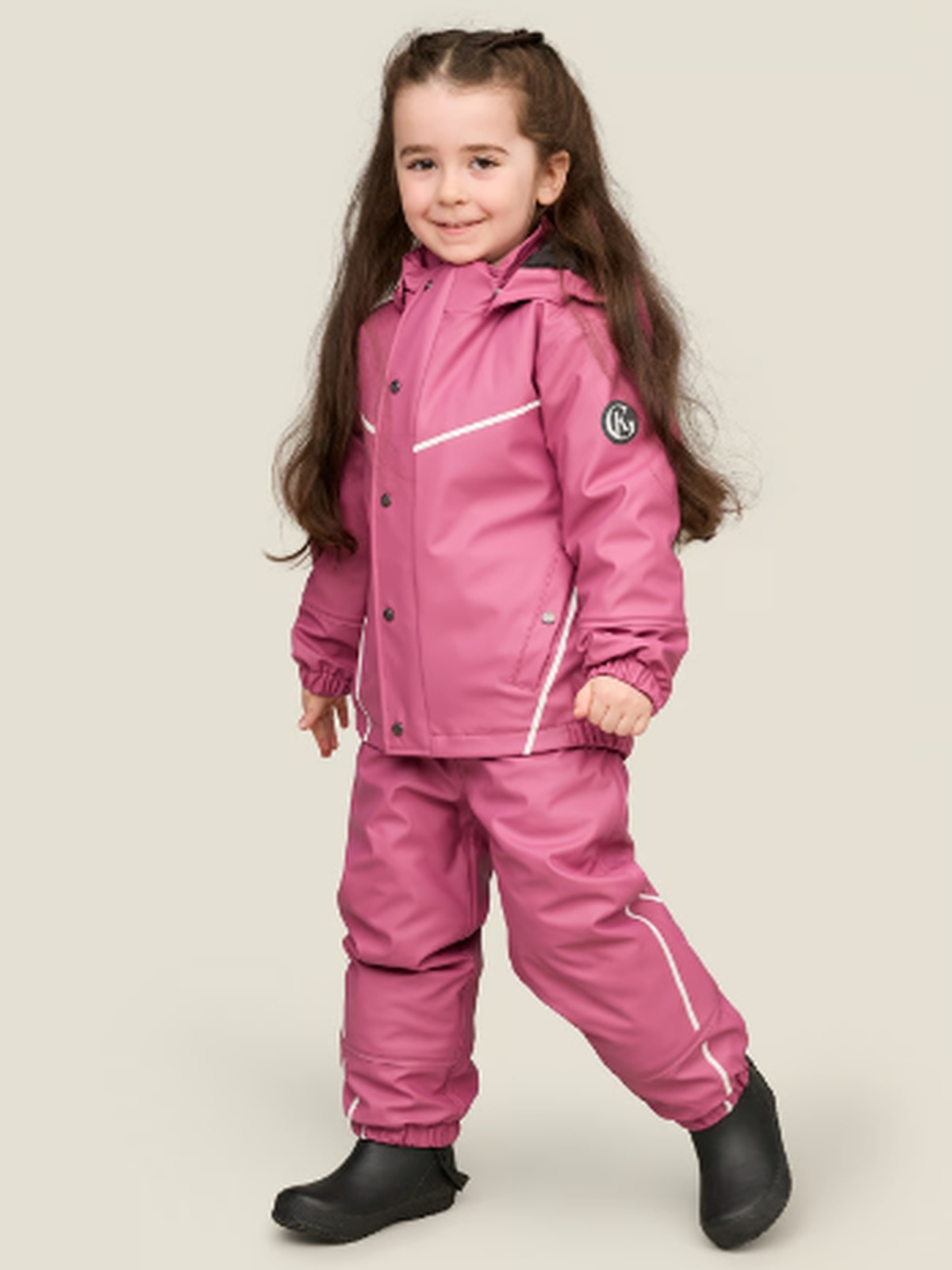 Gullkorn Slush PU Vinter Sett Rosa