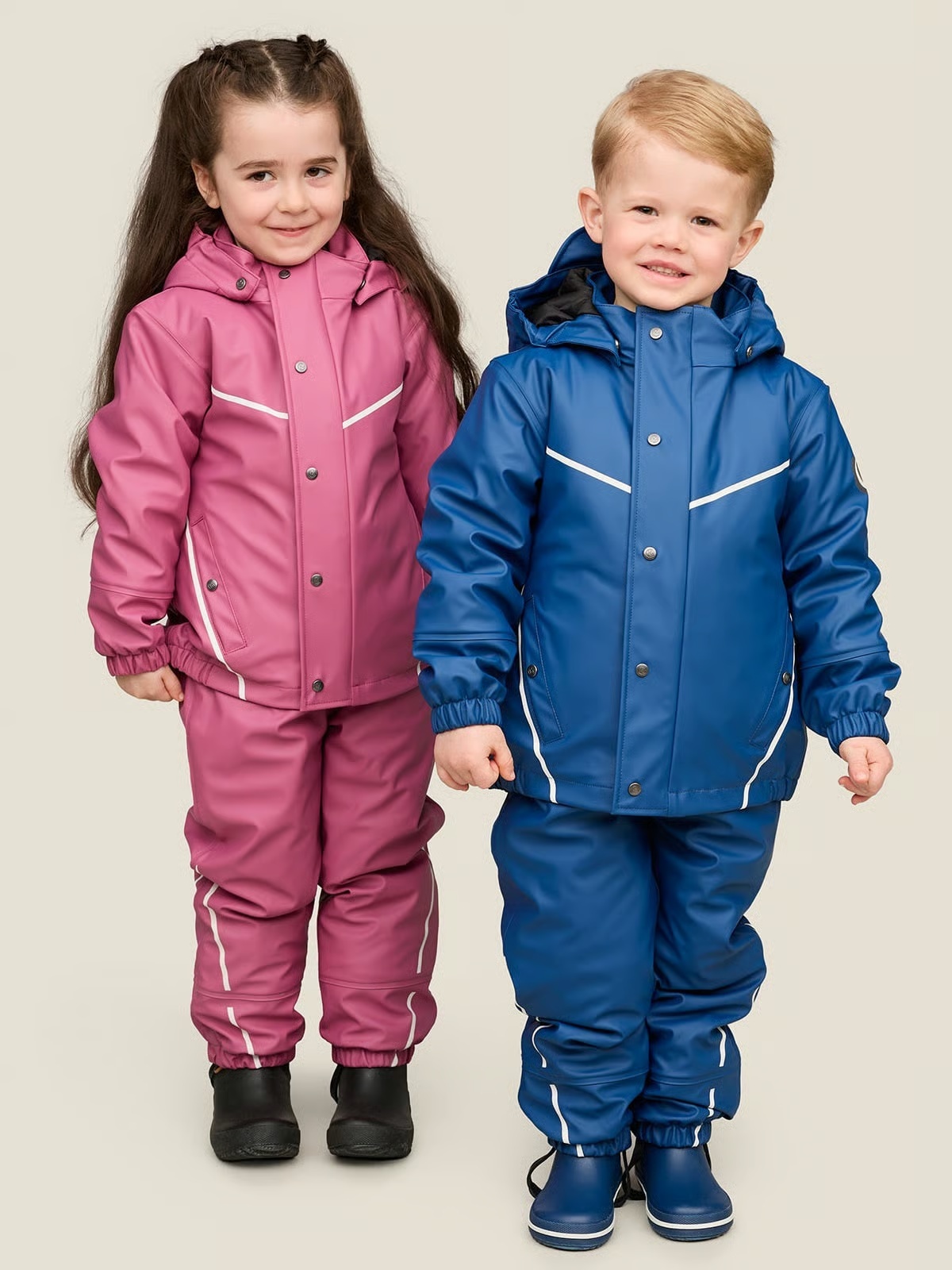 Gullkorn Slush PU Vinter Sett Rosa