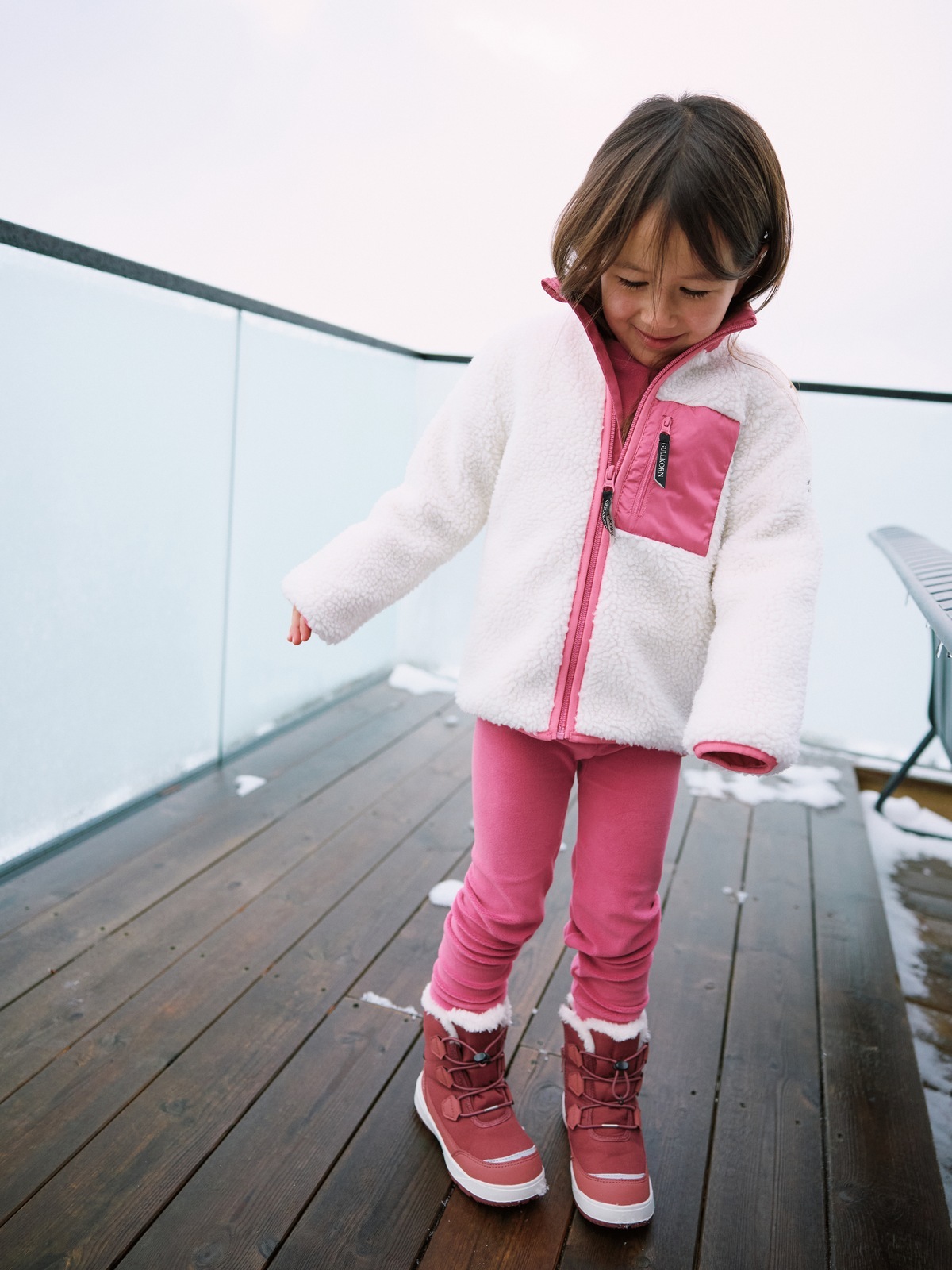 Gullkorn Tefrit Teddy Jakke Fransk Rosa