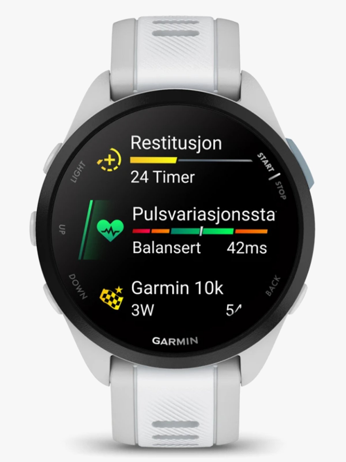 Garmin Forerunner 165 Tåkegrå / Whitestone