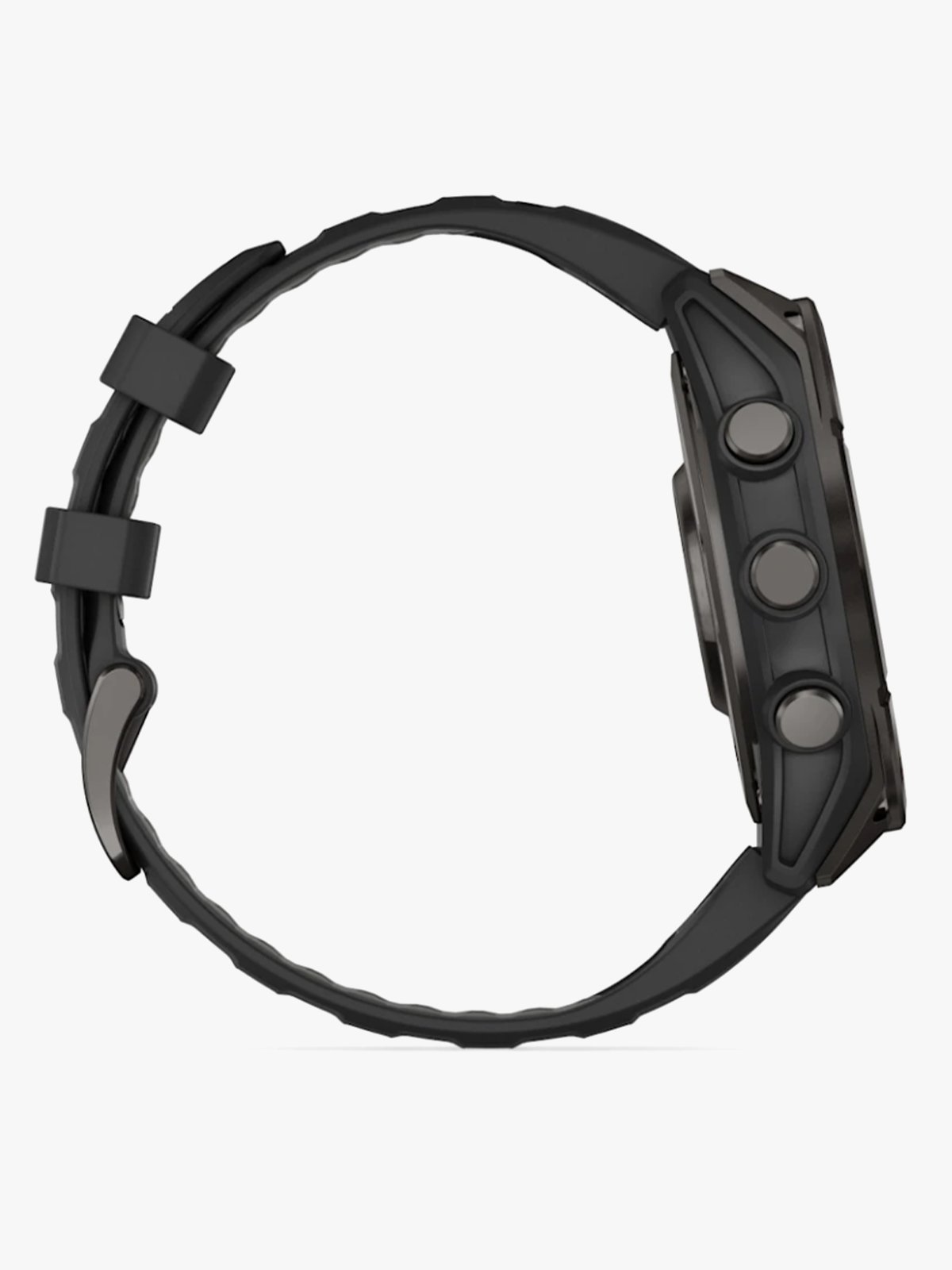 Garmin fenix 8–47 mm, AMOLED Sapphire, Karbongrå DLC-titan med sort/steingrå silikonrem