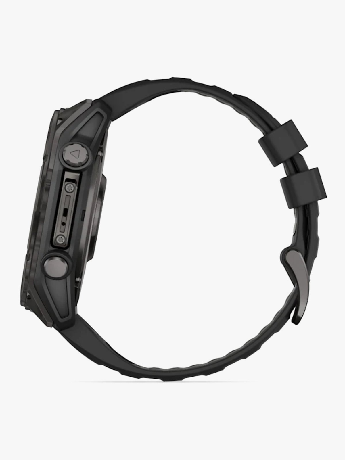 Garmin fenix 8–51 mm, AMOLED Sapphire, Karbongrå DLC med sort/steingrå silikonrem