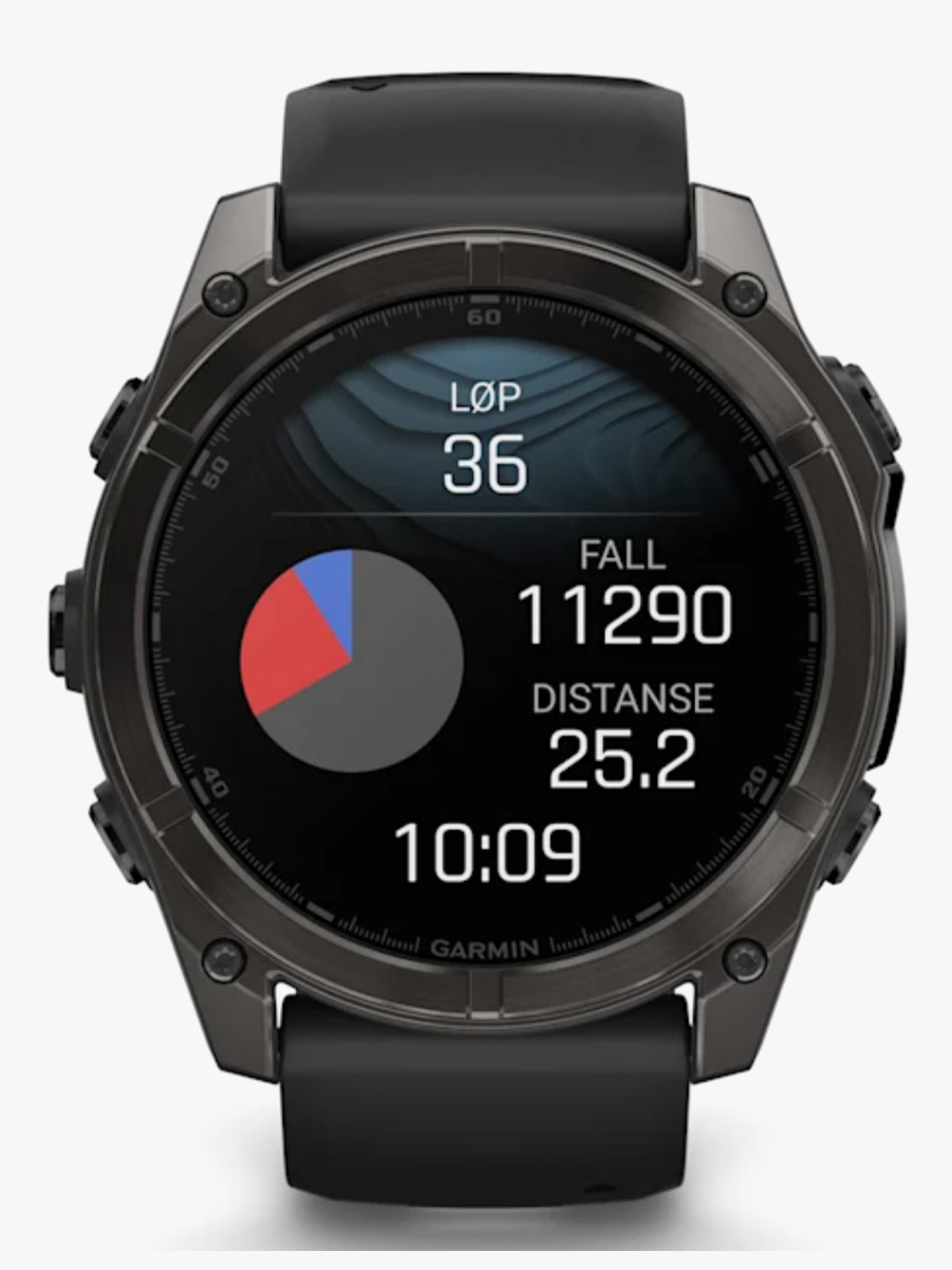 Garmin fenix 8–51 mm, AMOLED Sapphire, Karbongrå DLC med sort/steingrå silikonrem