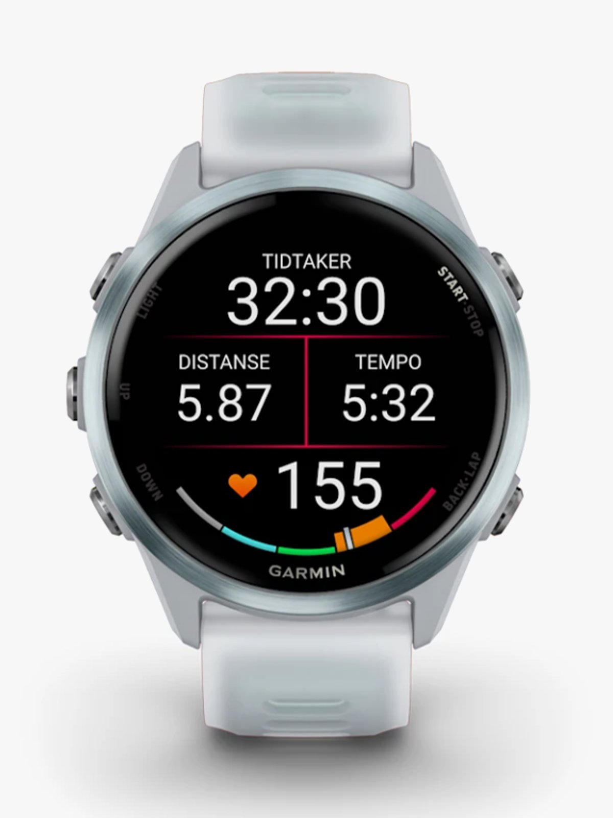Garmin Forerunner 570 - 42mm Skyblå aluminium med gjennomsiktig granulittfarget/skyblå rem