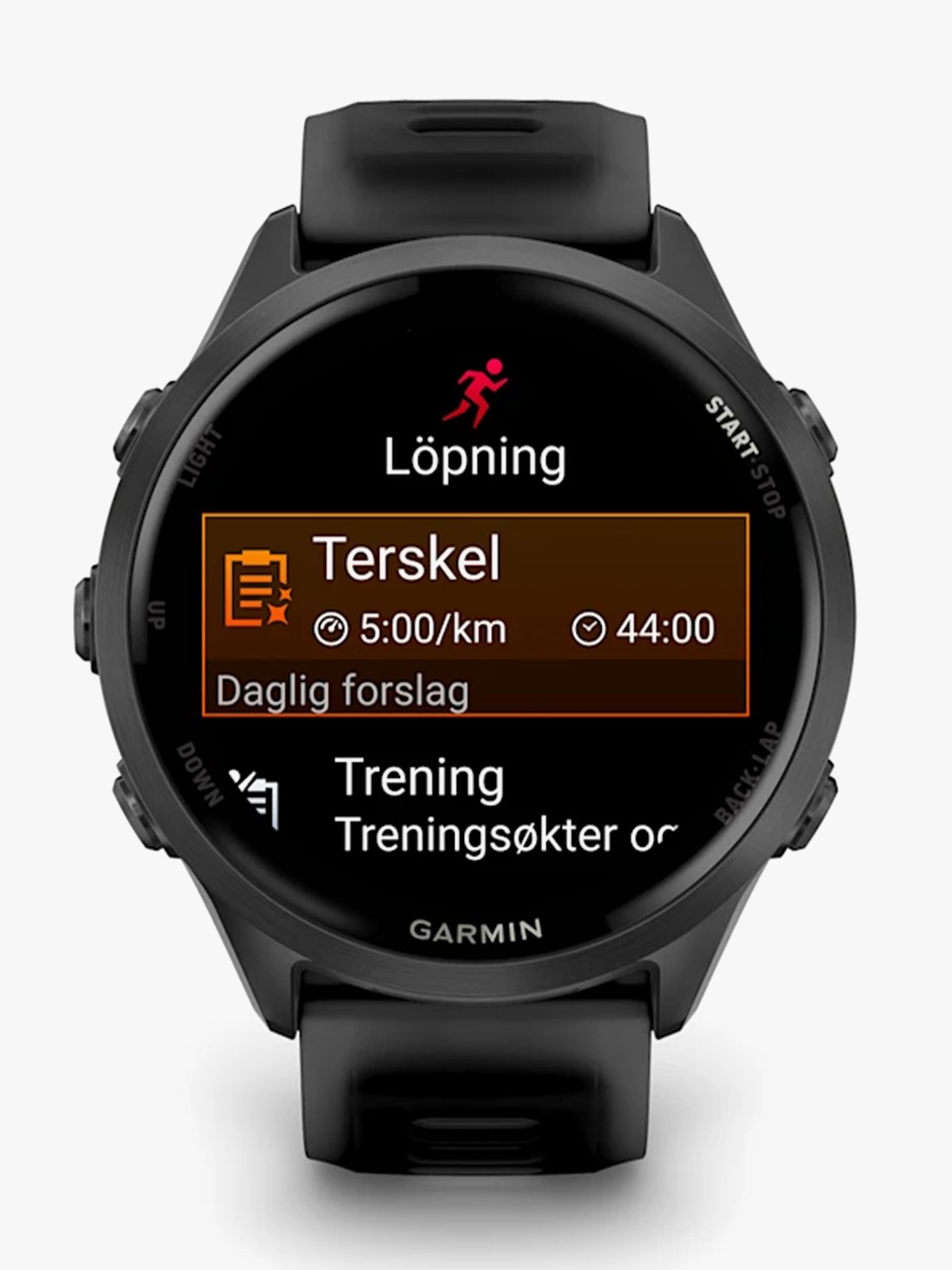 Garmin Forerunner 570 - 47mm Skifergrå aluminium med gjennomsiktig sort/sort rem