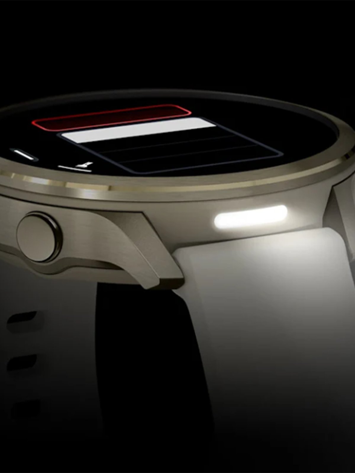 Garmin Venu 4 – 41 mm Lunar Gold med Bone-silikonrem og lys sandfarget skinnrem