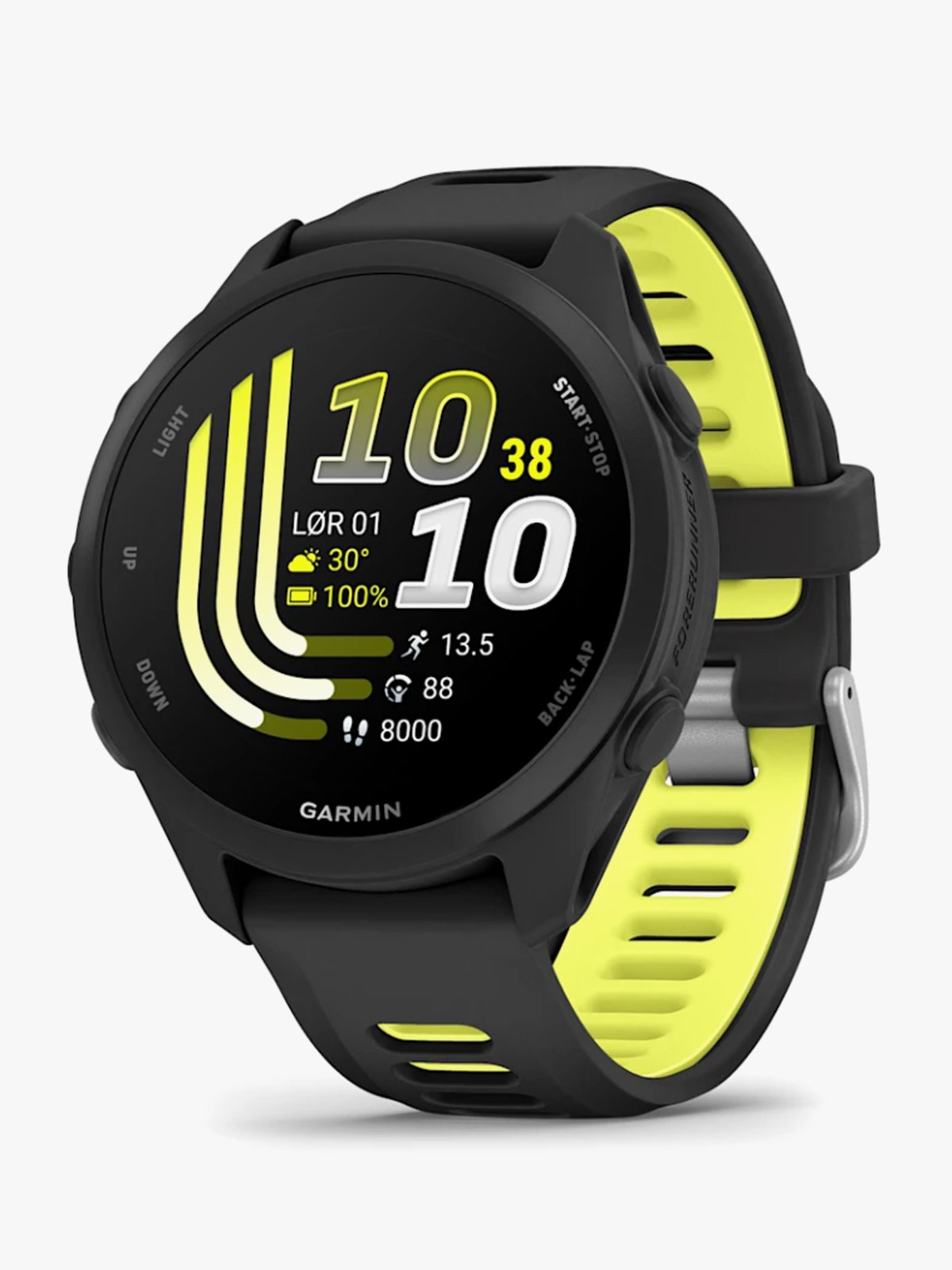 Garmin Forerunner 170 Sort med sort/gul rem