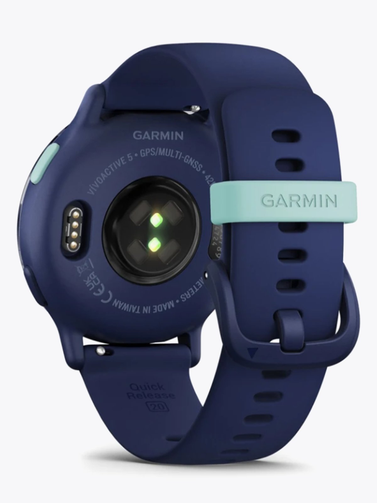 Garmin Vivoactive 5 Aluminiumsramme: Metallisk marineblå / Urkasse og silikonrem: Marineblå